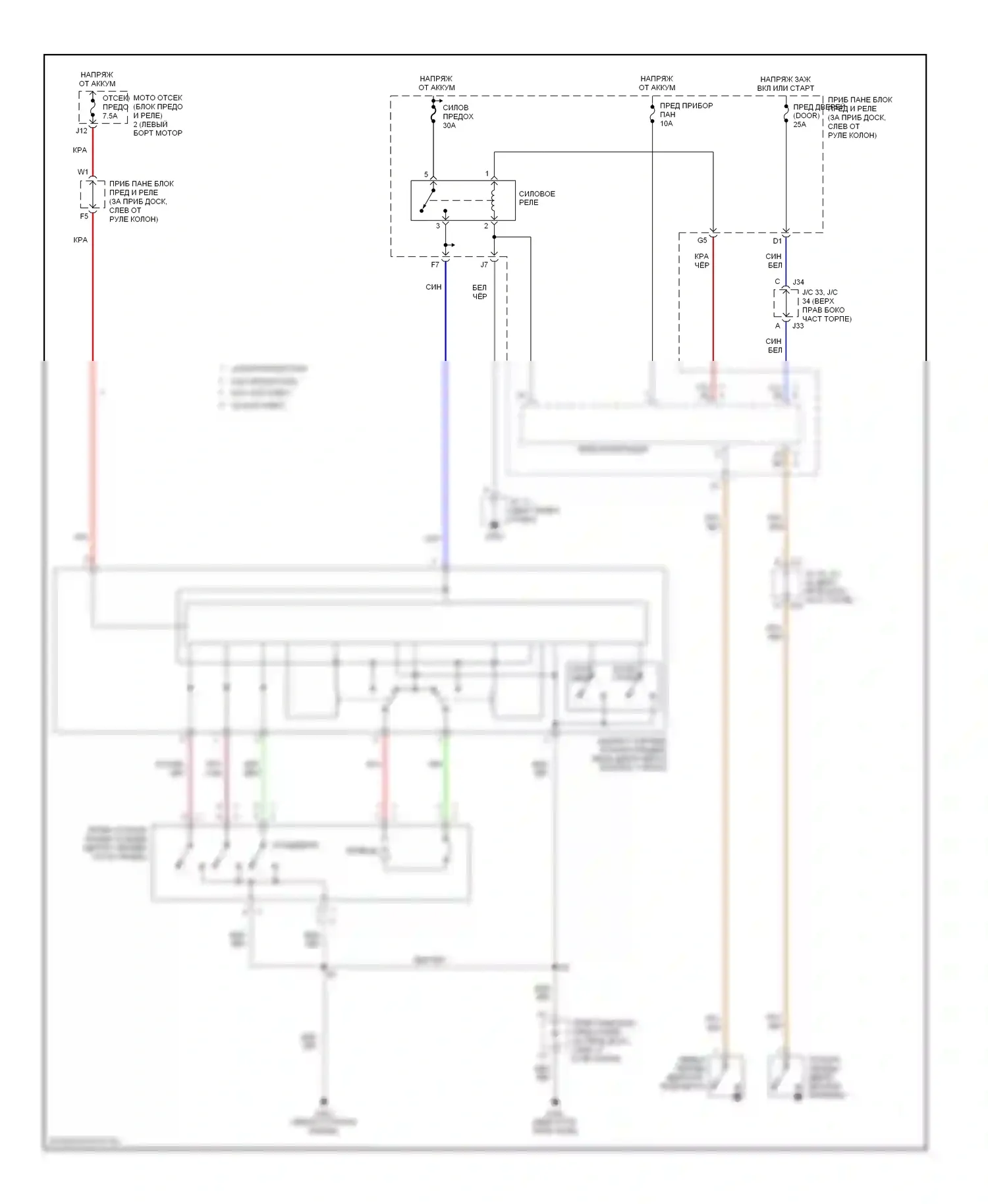 Camry Toyota XV20 (1994-2002): Электросхема буровой вышки 