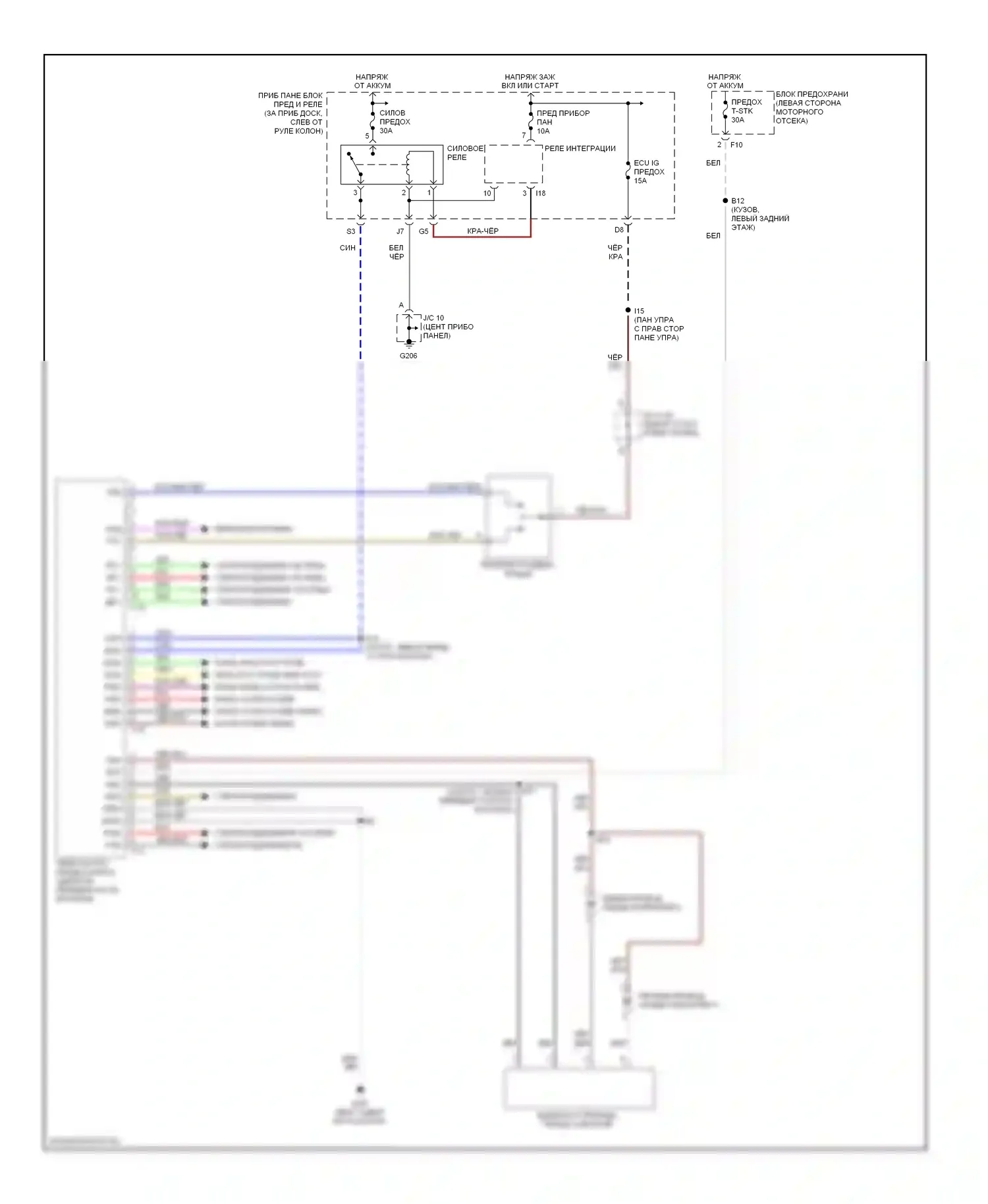 Camry Toyota XV20 (1994-2002): Электросхема со складной крышей 