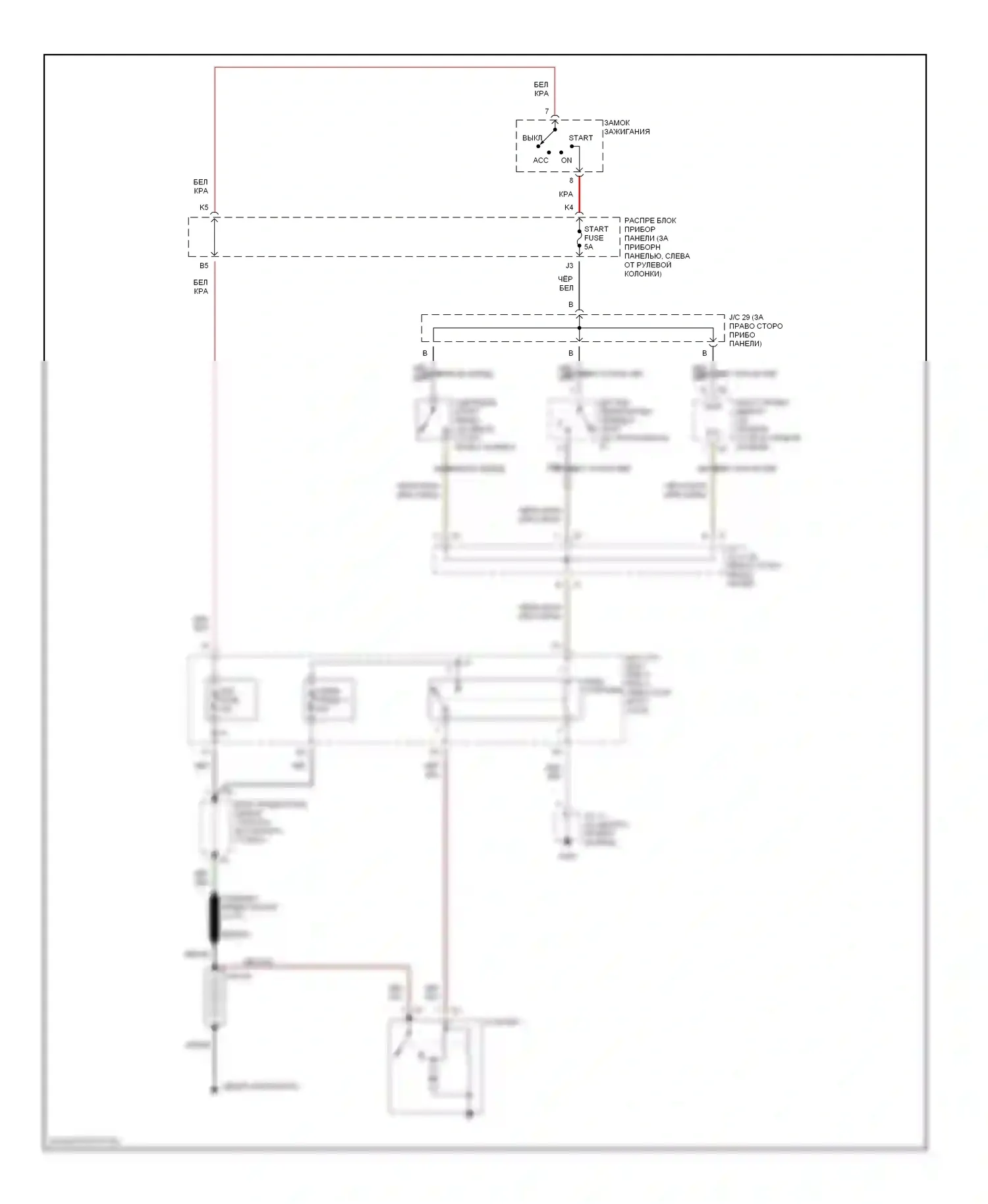 Camry Toyota XV20 (1994-2002): 3,0л, электросхема стартера 
