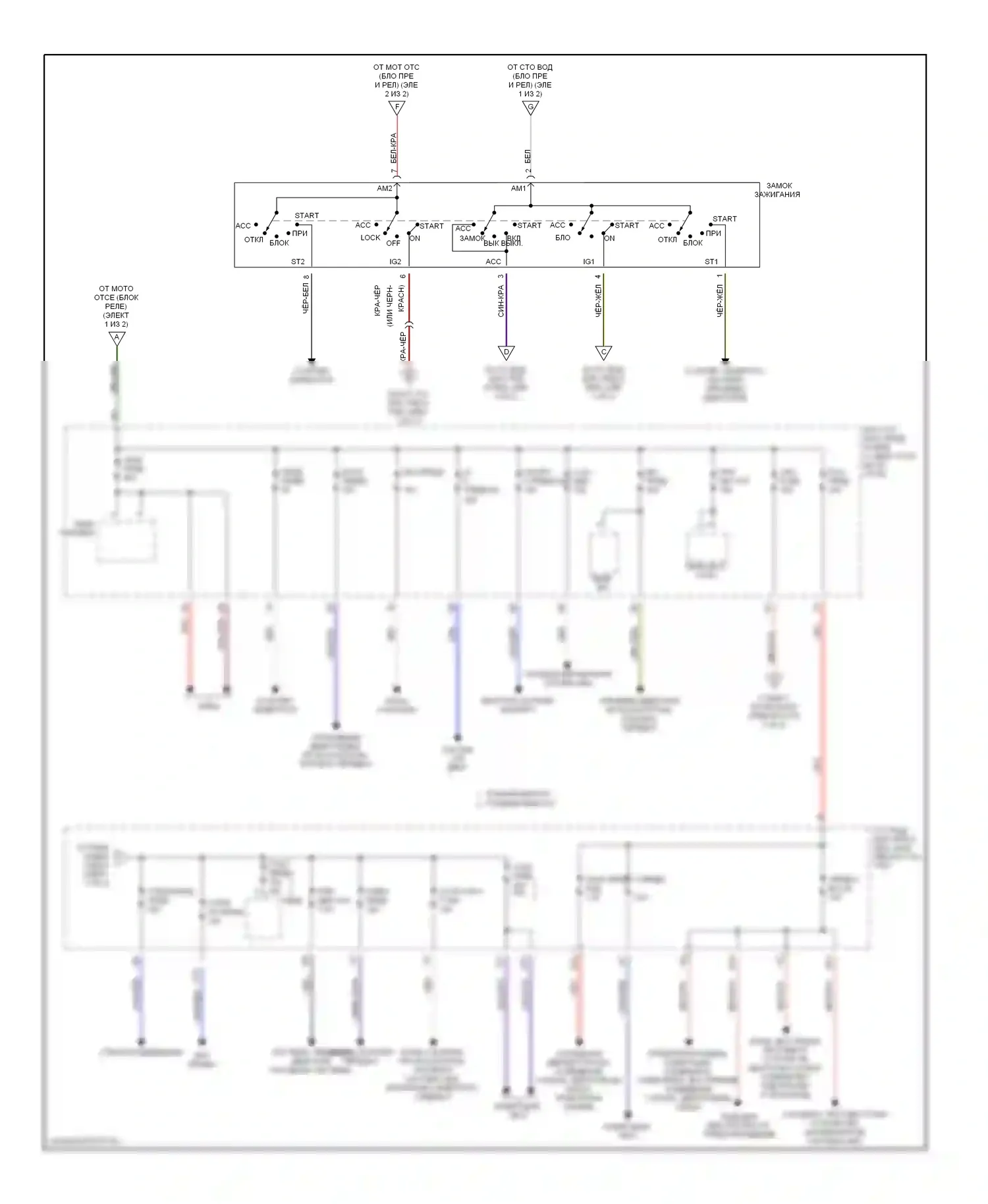 Camry Toyota XV30 (2001-2006): Электросхема блока предохранителей реле (2 из 2) 
