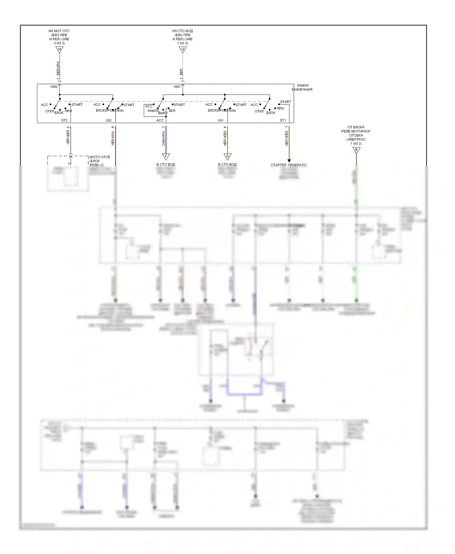Camry Toyota XV30 (2001-2006): Электросхема блока предохранителей реле (2 из 3) 