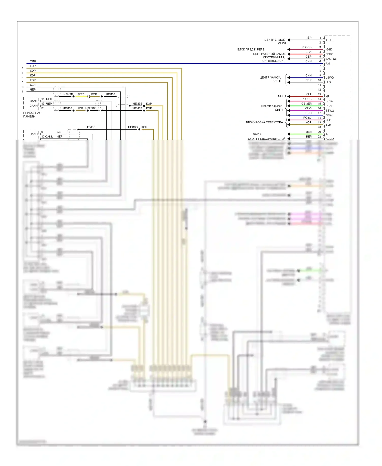 Camry Toyota XV40 рестайлинг (2009-2011): Электросхема блоков управления кузовом, гибридная (2 из 2) 