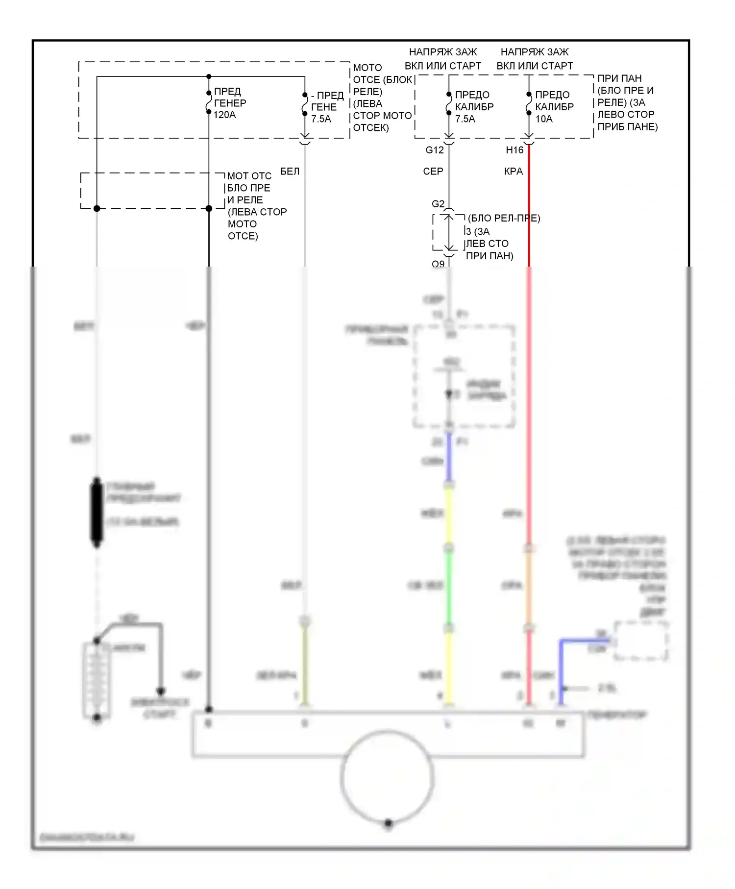 Camry Toyota XV40 рестайлинг (2009-2011): Электросхема генератора 