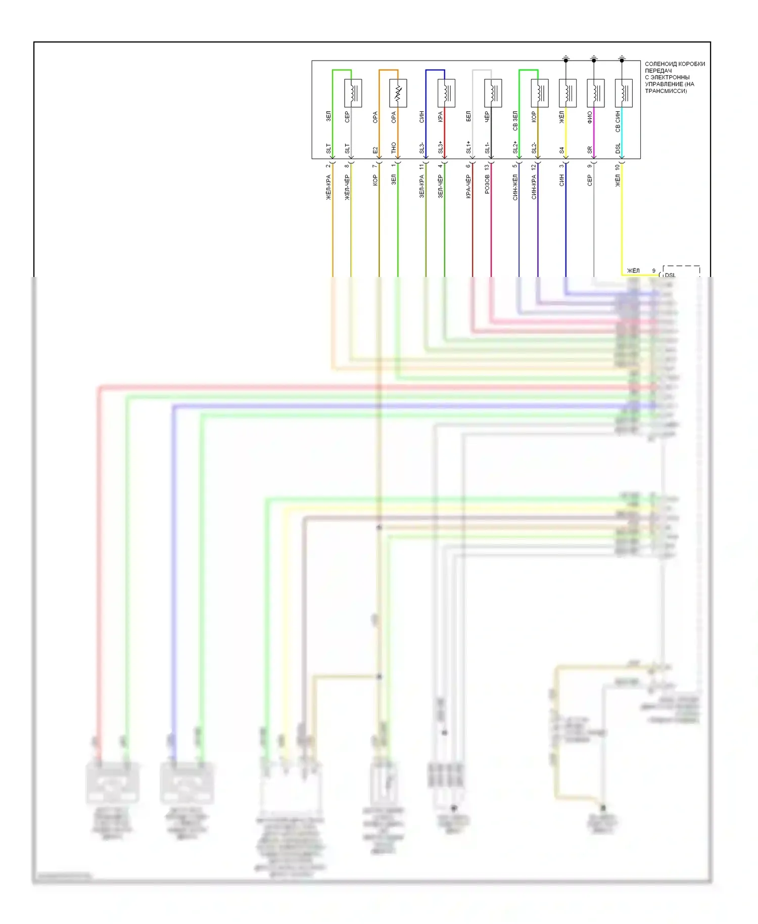 Camry Toyota XV40 (2006-2009): 2.4л, электросхема акпп (2 из 2) 