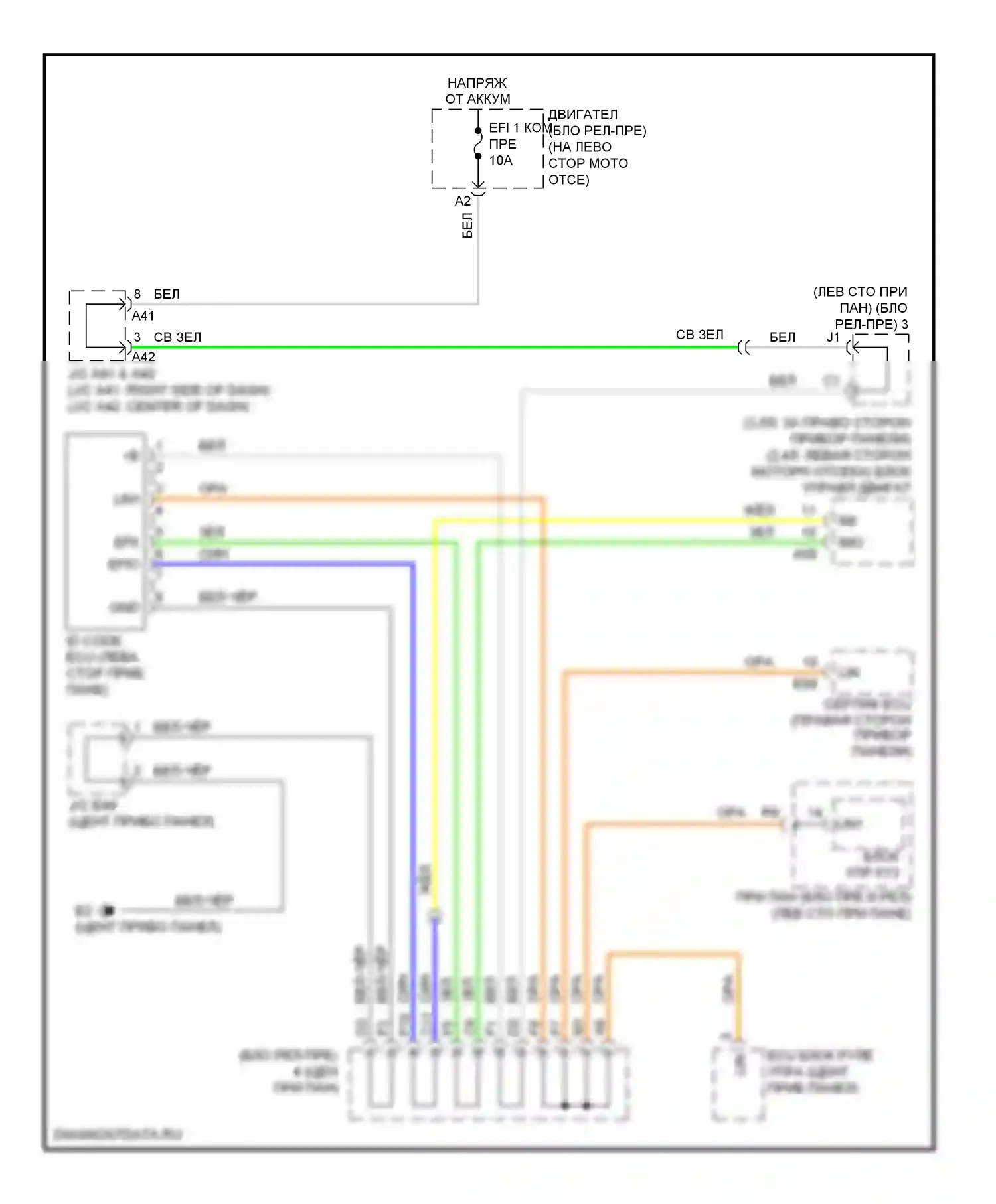 Camry Toyota XV40 (2006-2009): Электросхема иммобилайзера, кроме гибрида с смарт-ключом 