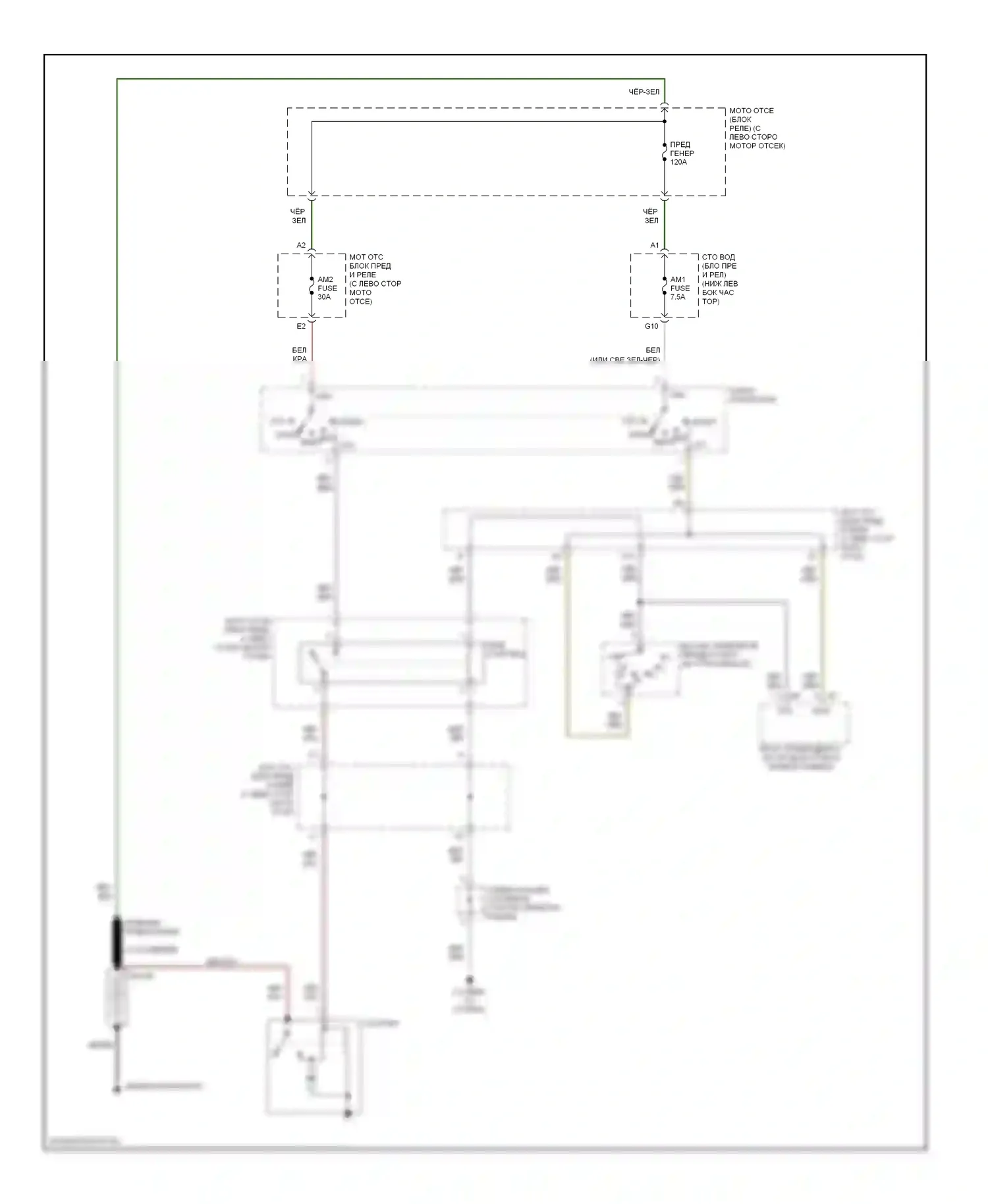 Camry Toyota XV40 (2006-2009): 3.3l, электросхема стартера 