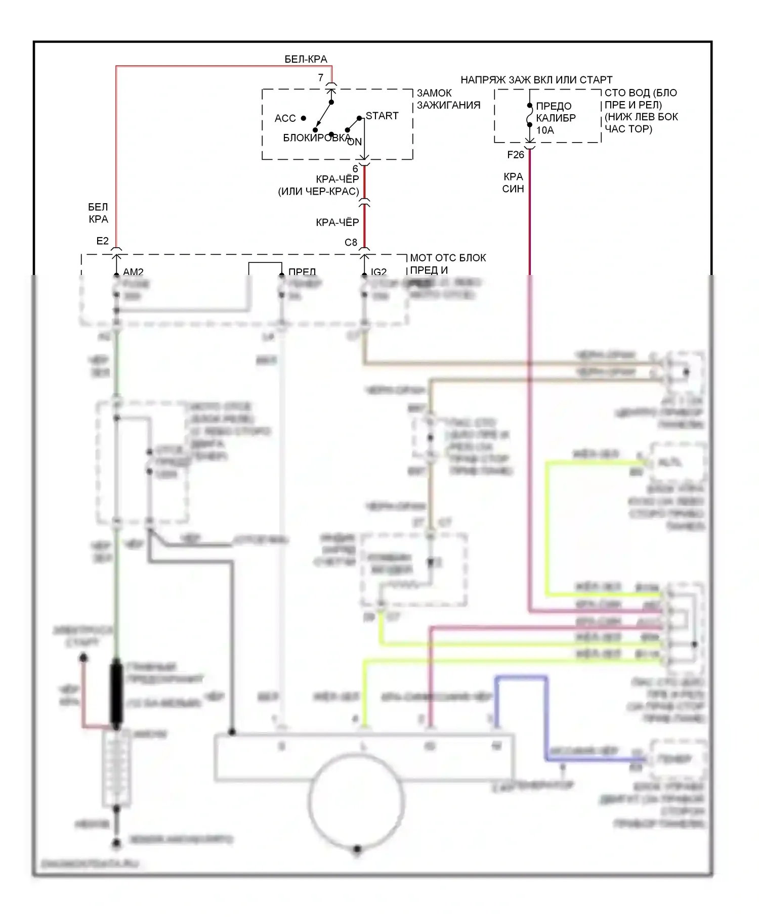 Camry Toyota XV40 (2006-2009): Электросхема генератора 