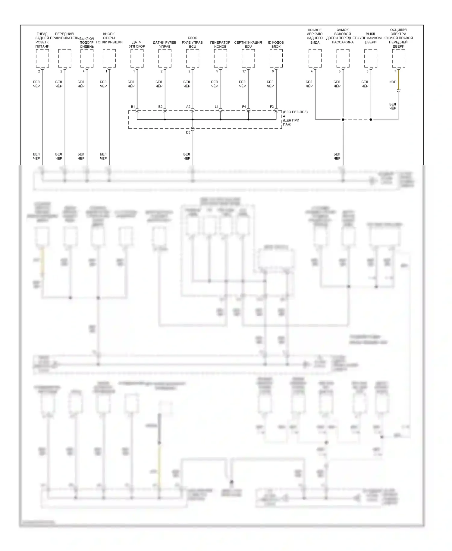 Camry Toyota XV40 (2006-2009): Электросхема разводки массы, гибридная (2 из 4) 