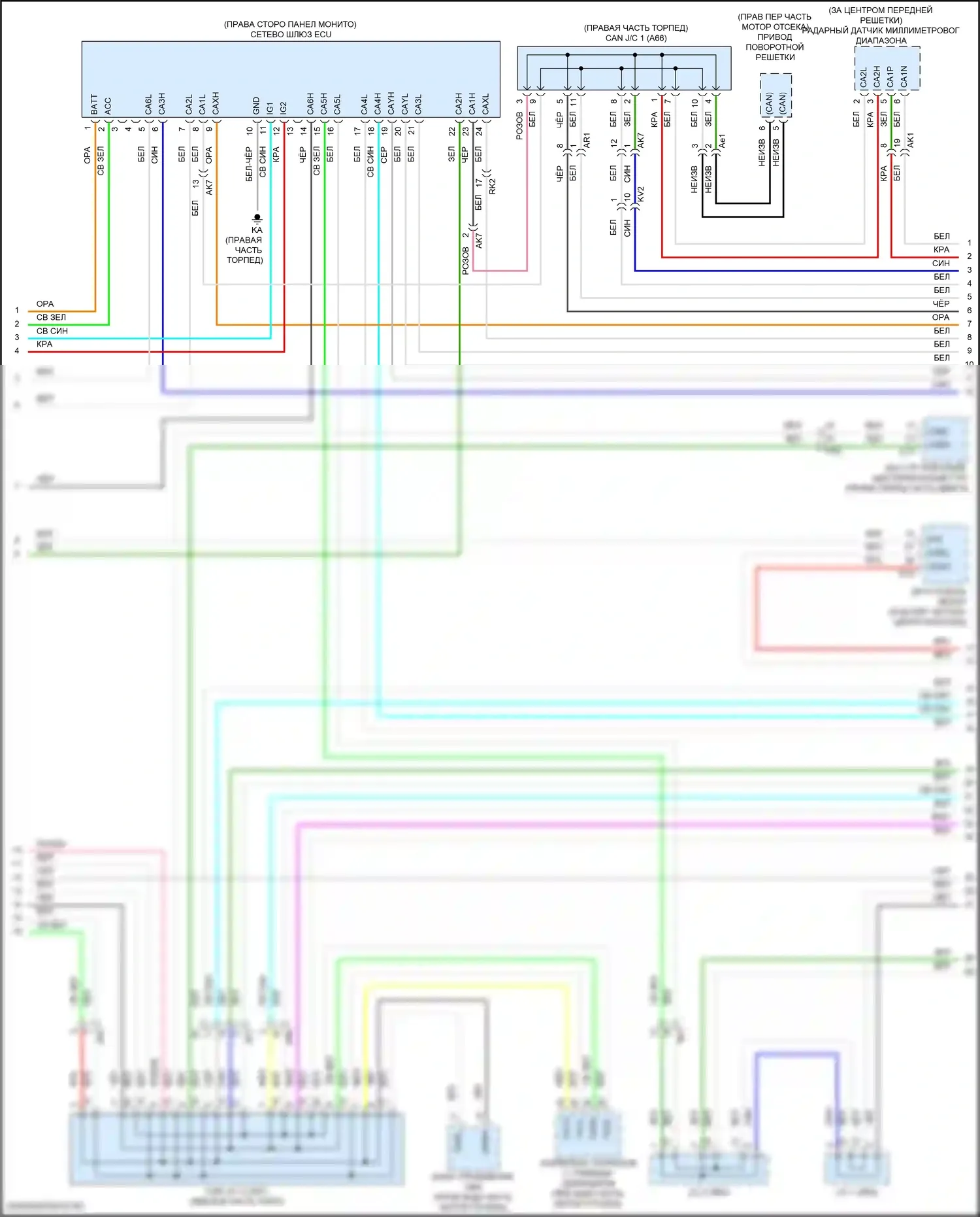 Camry Toyota XV50 рестайлинг 2 (2017-2018): Can шина электросхема, гибридная (2 из 4) 