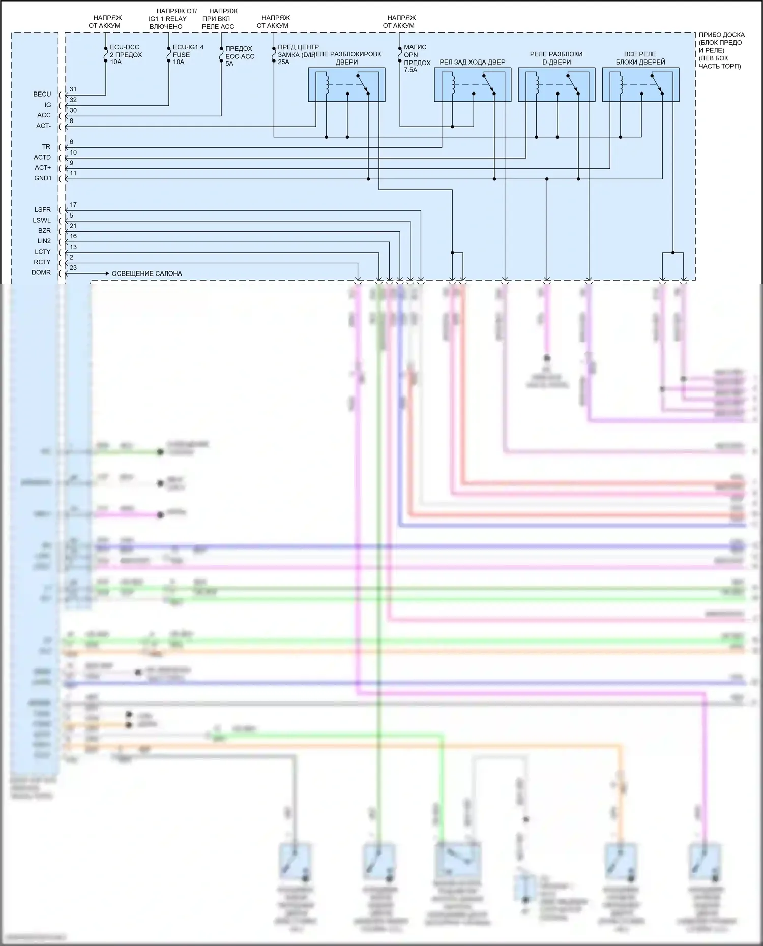 Camry Toyota XV50 рестайлинг 2 (2017-2018): Электросхема с защитой от взлома, за исключением гибридной системы без смарт-ключа (1 из 3) 