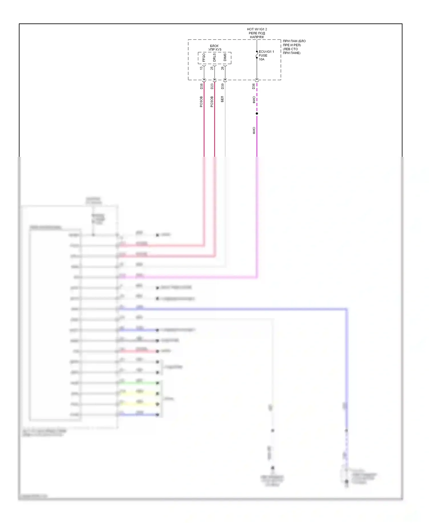 Camry Toyota XV50 (2011-2014): 3.5l, электросхема управления и панели интеграции 