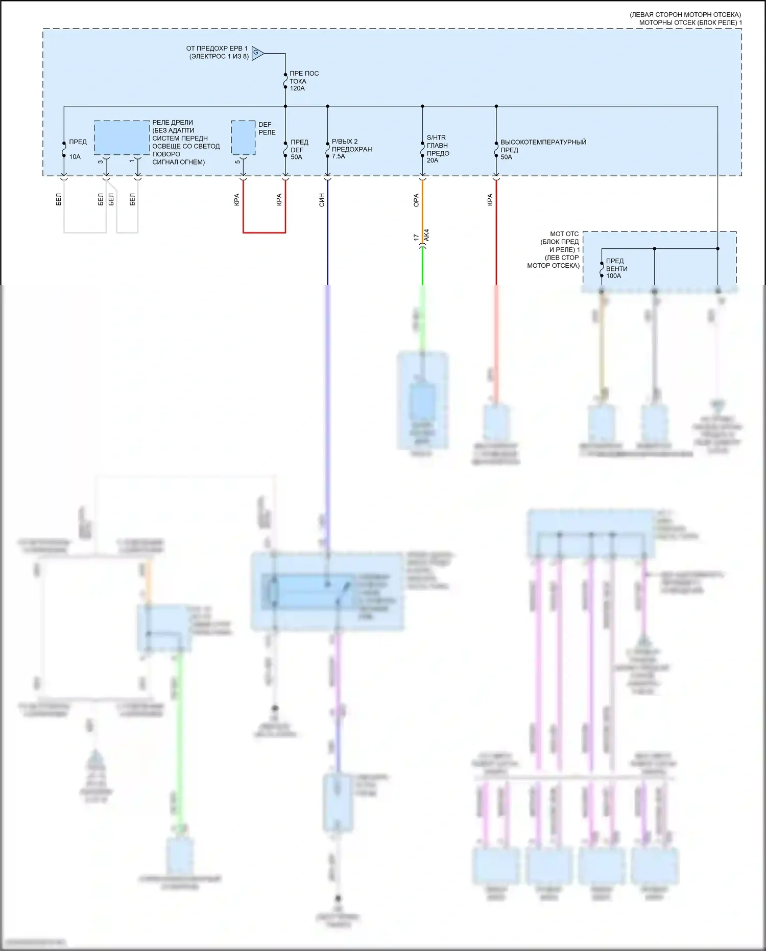Camry Toyota XV70 (2017-2021): Электросхема блока предохранителей реле, гибридного (3 из 8) 