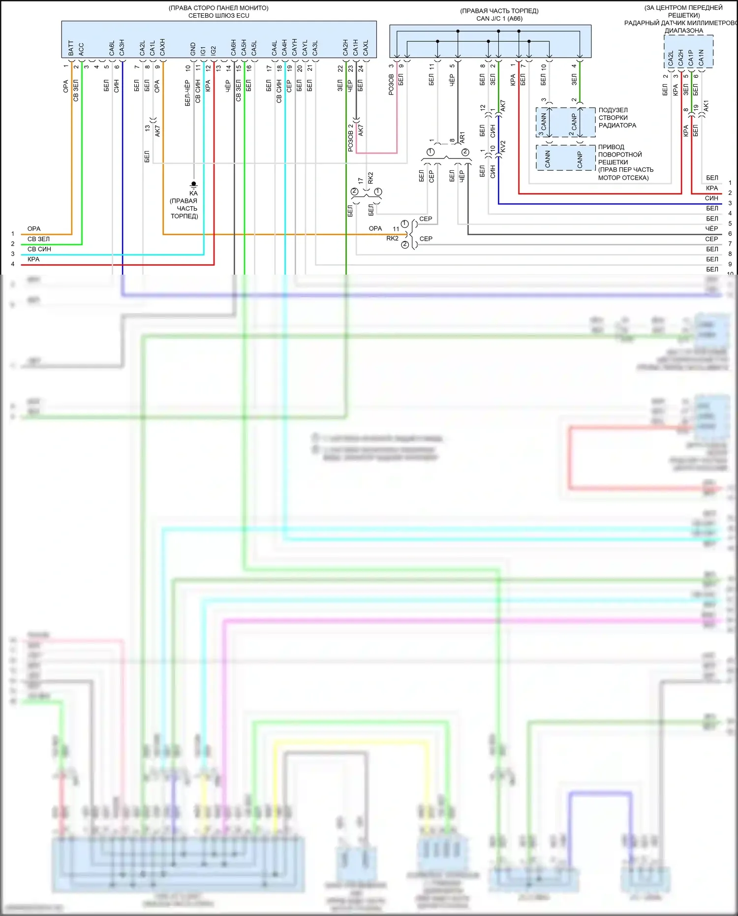 Camry Toyota XV70 (2017-2021): Can шина электросхема, гибридная (2 из 4) 