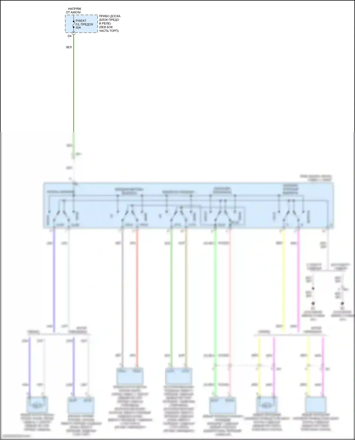 Camry Toyota XV70 (2017-2021): Питание водительского сиденья электросхема, tmmk made 
