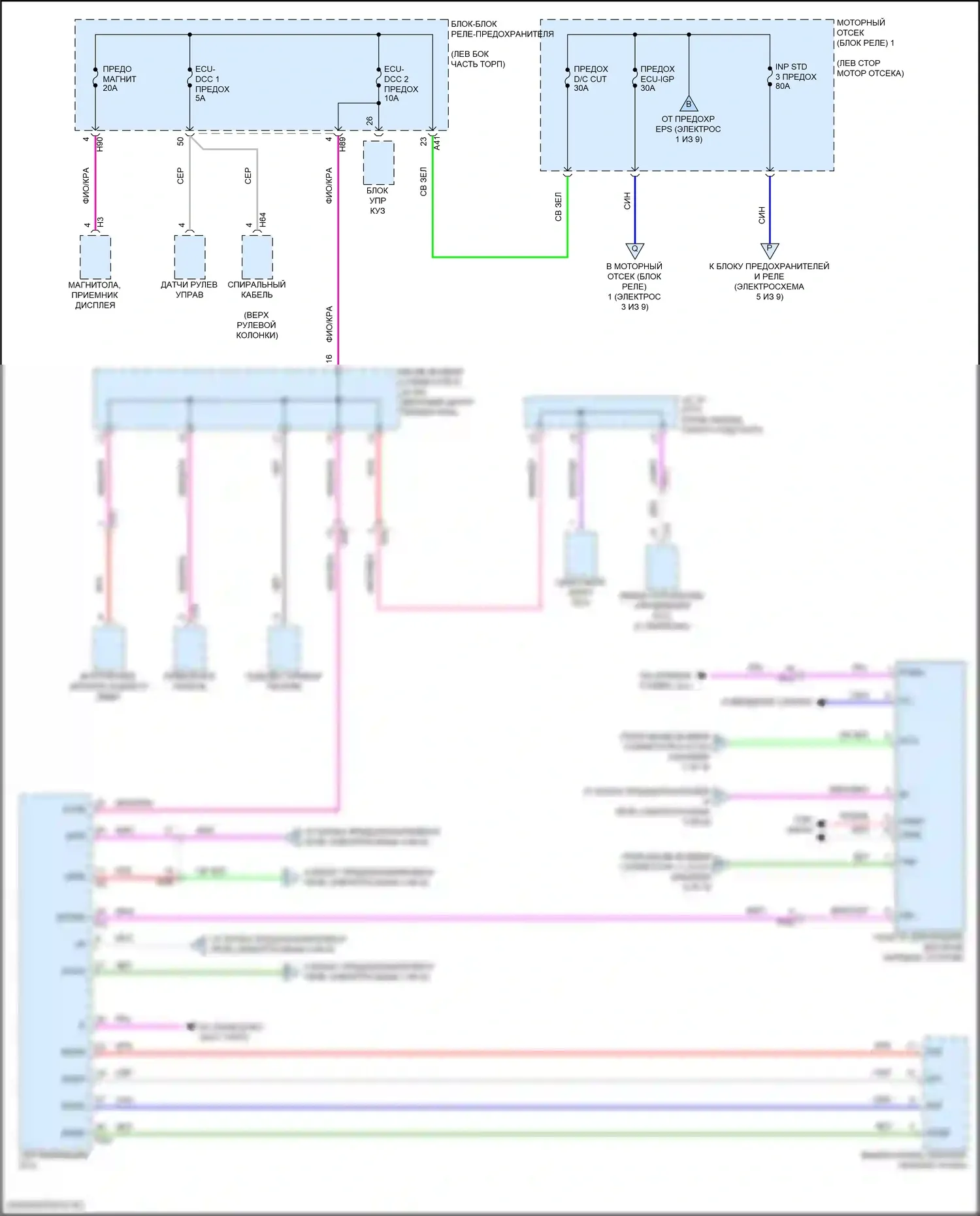 Camry Toyota XV80 (2024-2024): Электросхема блока предохранителей реле (2 из 9) 