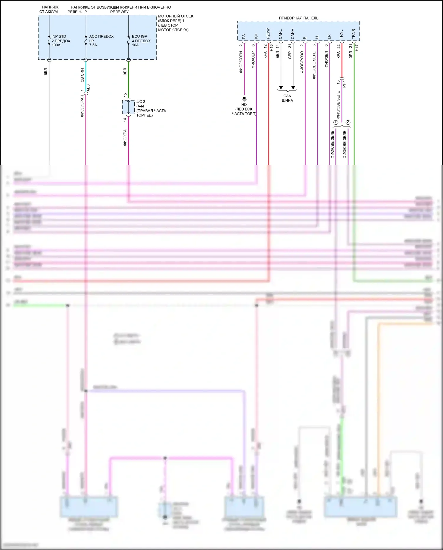 Camry Toyota XV80 (2024-2024): Электросхема фар и фонарей (2 из 4) 