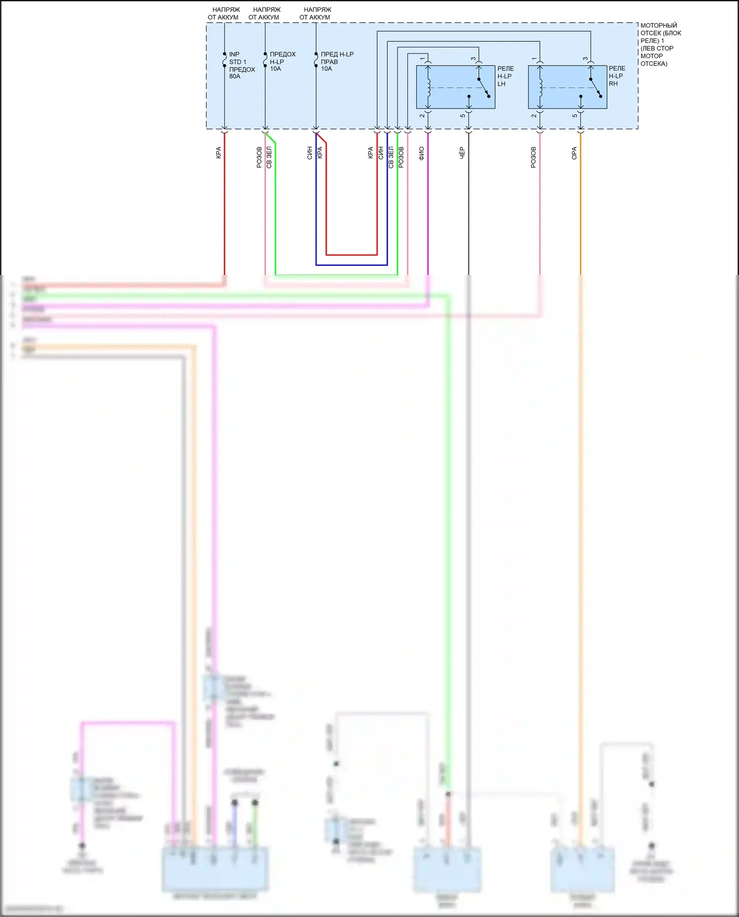 Camry Toyota XV80 (2024-2024): Электросхема фар (2 из 2) 