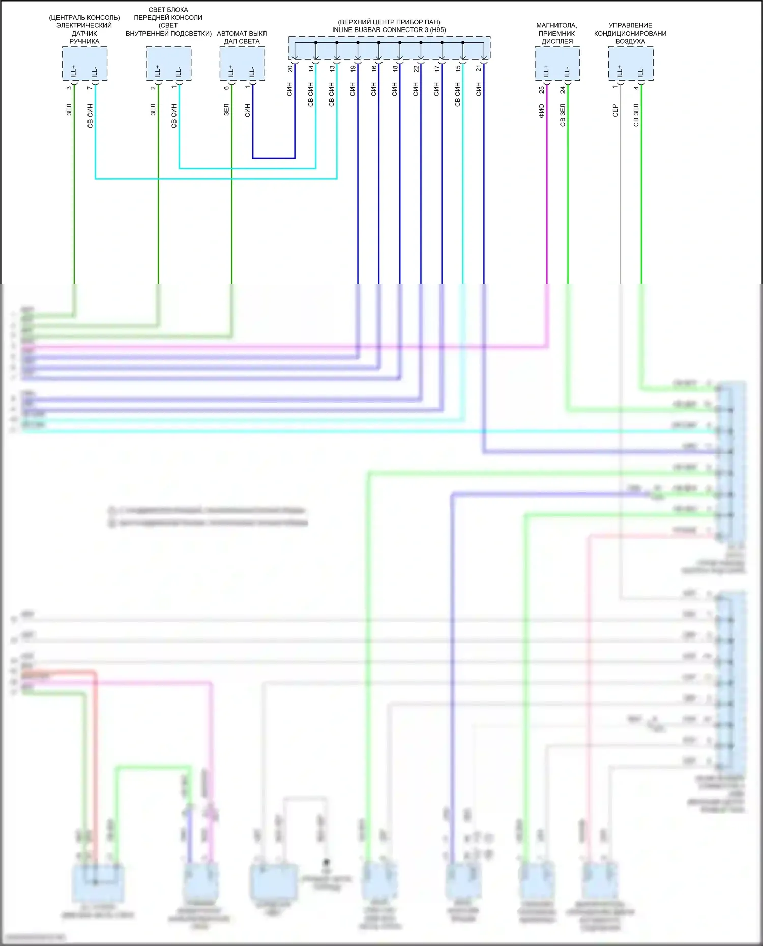 Camry Toyota XV80 (2024-2024): Электросхема подсветки приборной панели (3 из 3) 