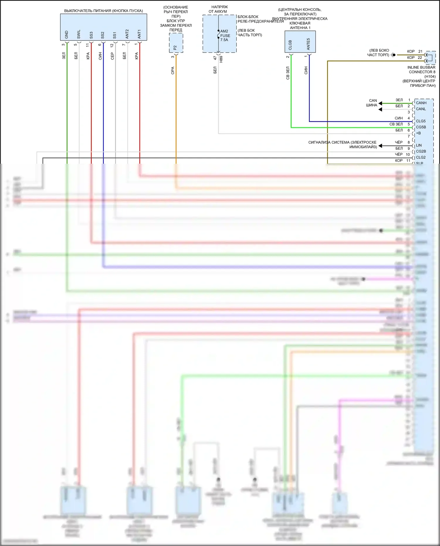 Camry Toyota XV80 (2024-2024): Электросхема защиты от взлома (5 из 5) 