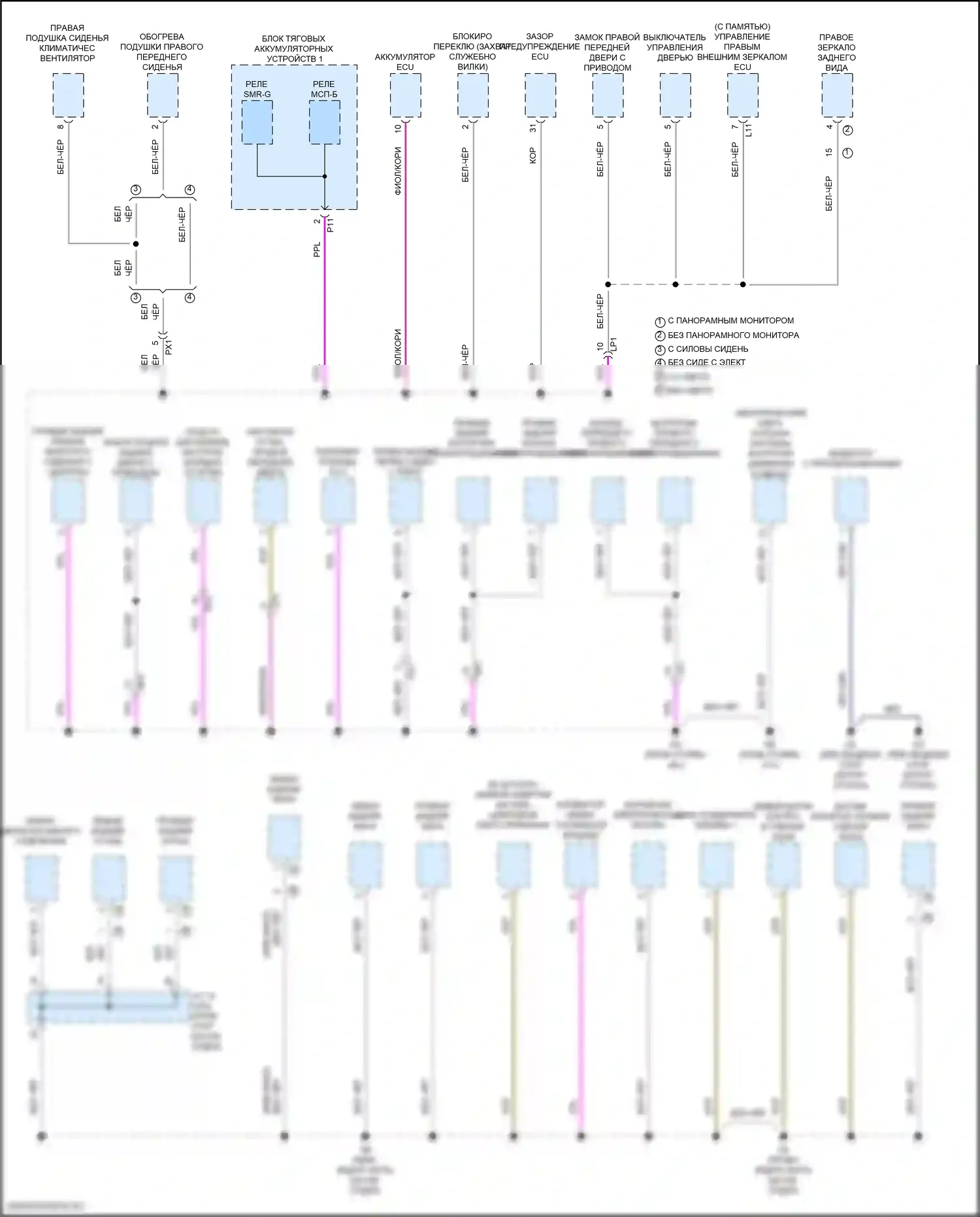 Camry Toyota XV80 (2024-2024): Электросхема точек подключения масс (4 из 5) 