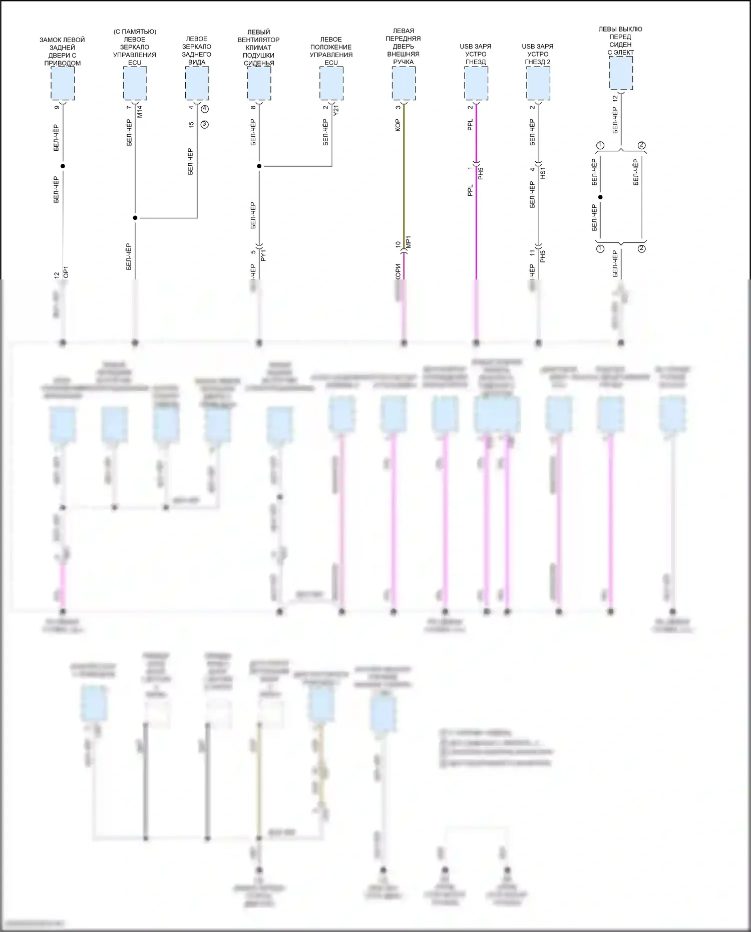 Camry Toyota XV80 (2024-2024): Электросхема точек подключения масс (5 из 5) 