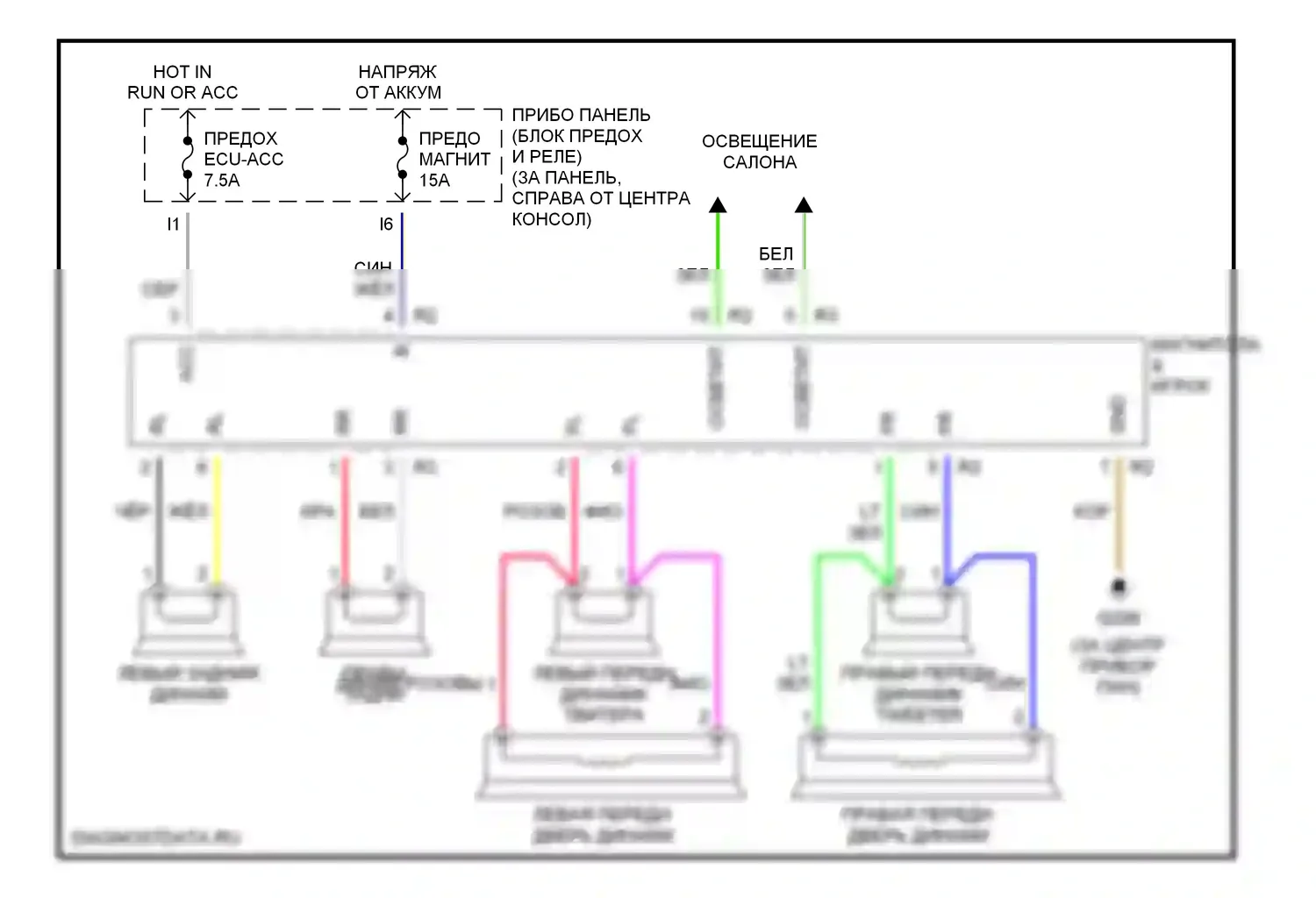 Celica Toyota T230 (1999-2002): Электросхемы радиосвязи со встроенным усилителем 