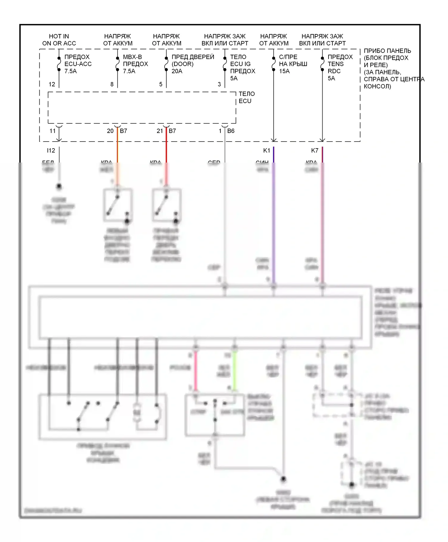 Celica Toyota T230 (1999-2002): Электросхема буровой вышки 
