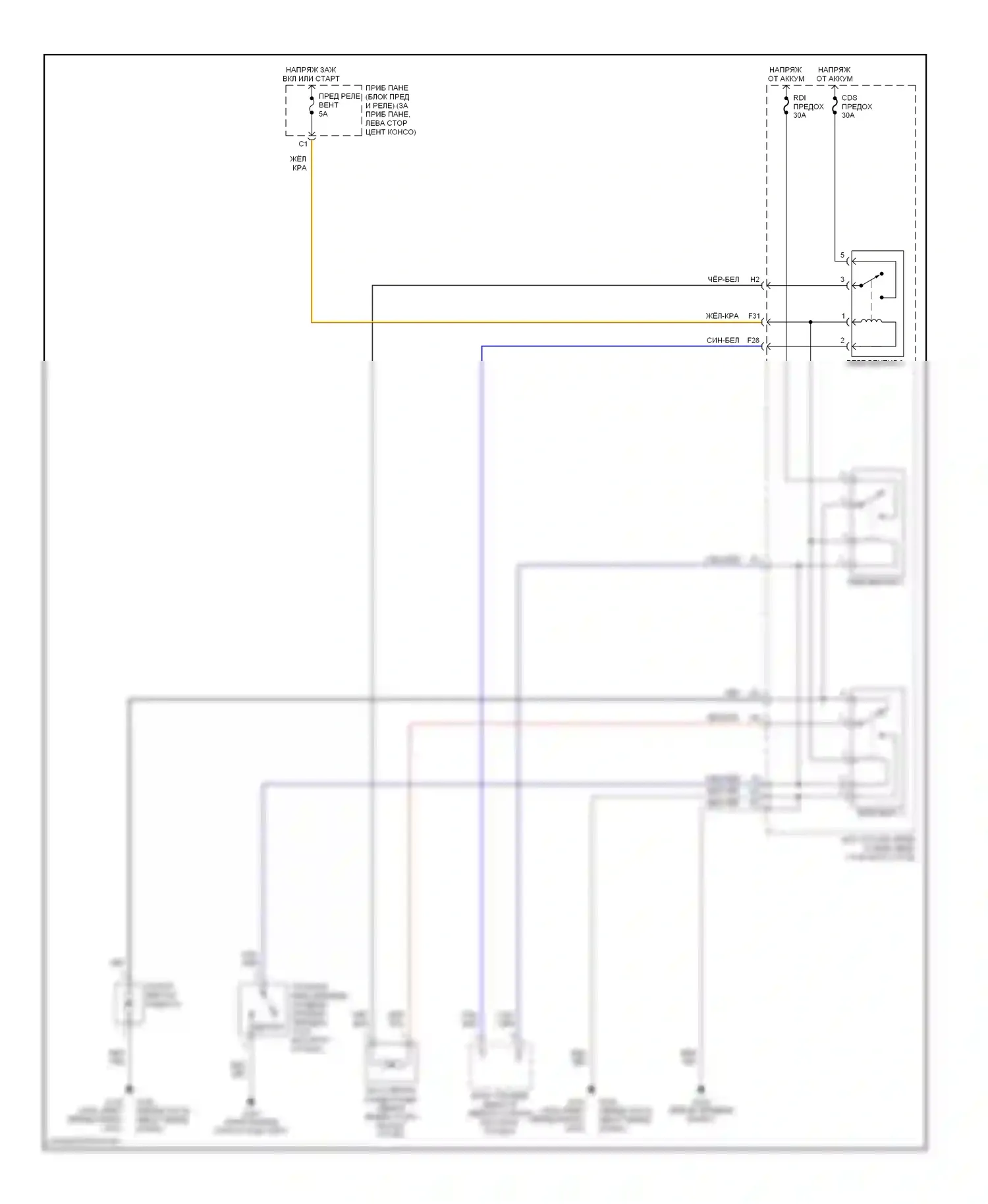 Celica Toyota T230 (1999-2002): Электросхема вентилятора охлаждения 