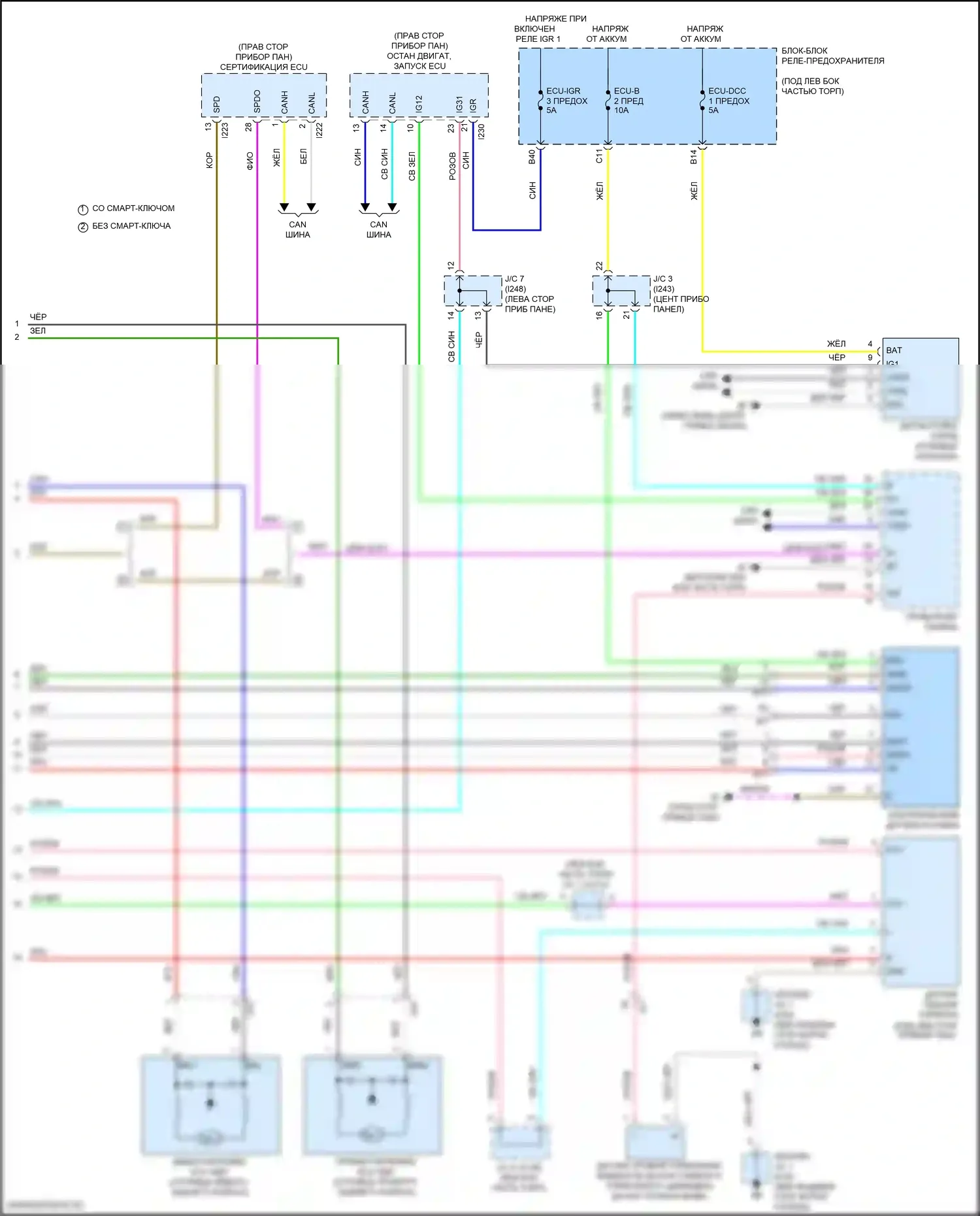 Corolla Cross Toyota I (2020-2024): Антиблокировочная система abs электросхема (2 из 2) 