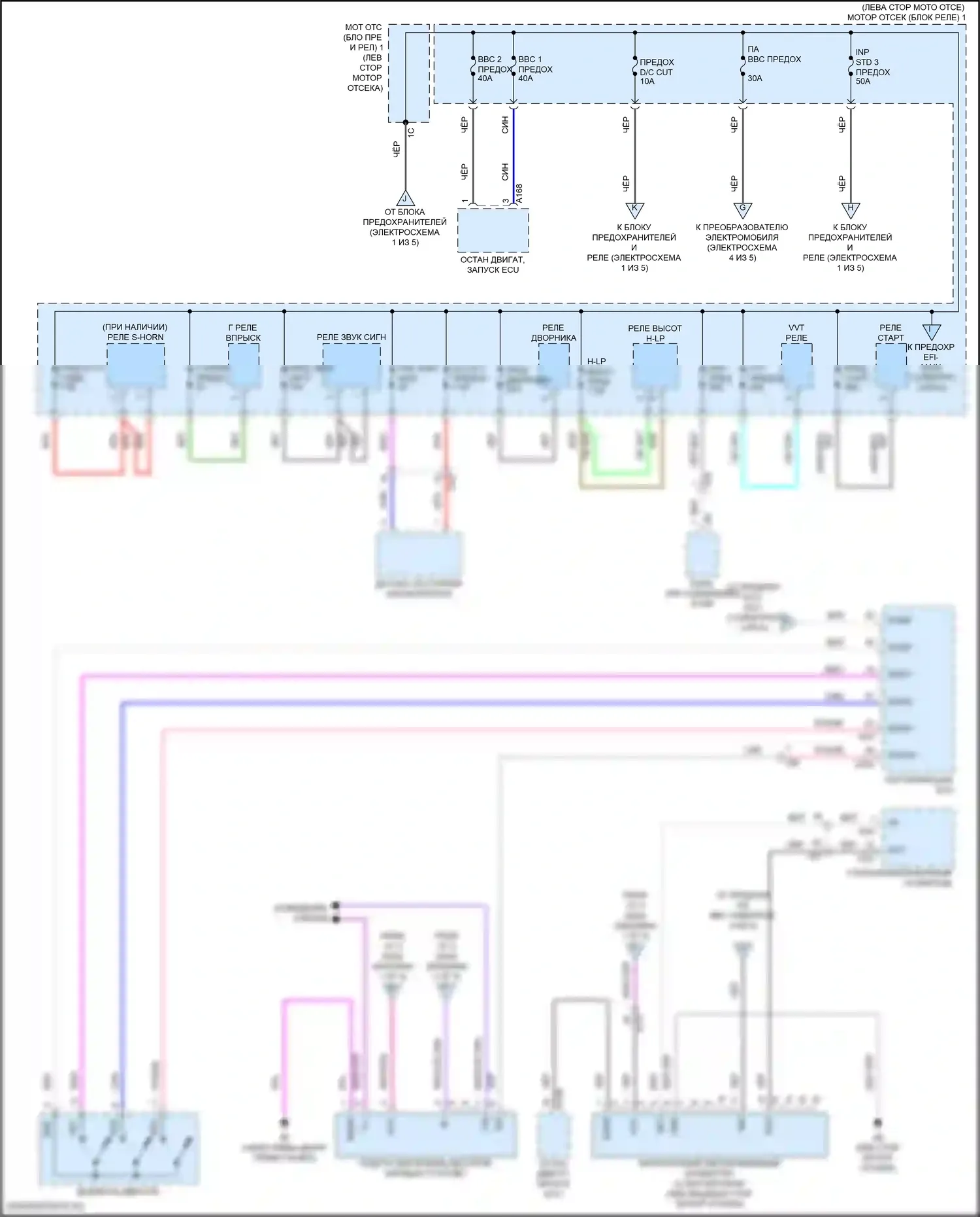 Corolla Cross Toyota I (2020-2024): Электросхема блока предохранителей реле (4 из 5) 