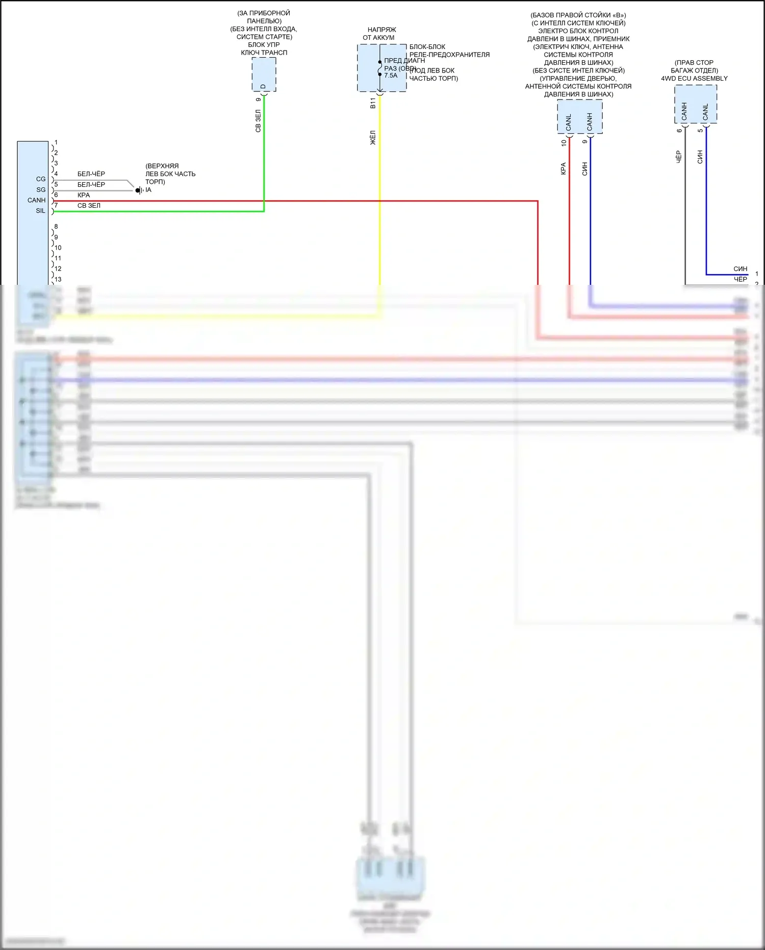 Corolla Cross Toyota I (2020-2024): Can шина электросхема (1 из 5) 