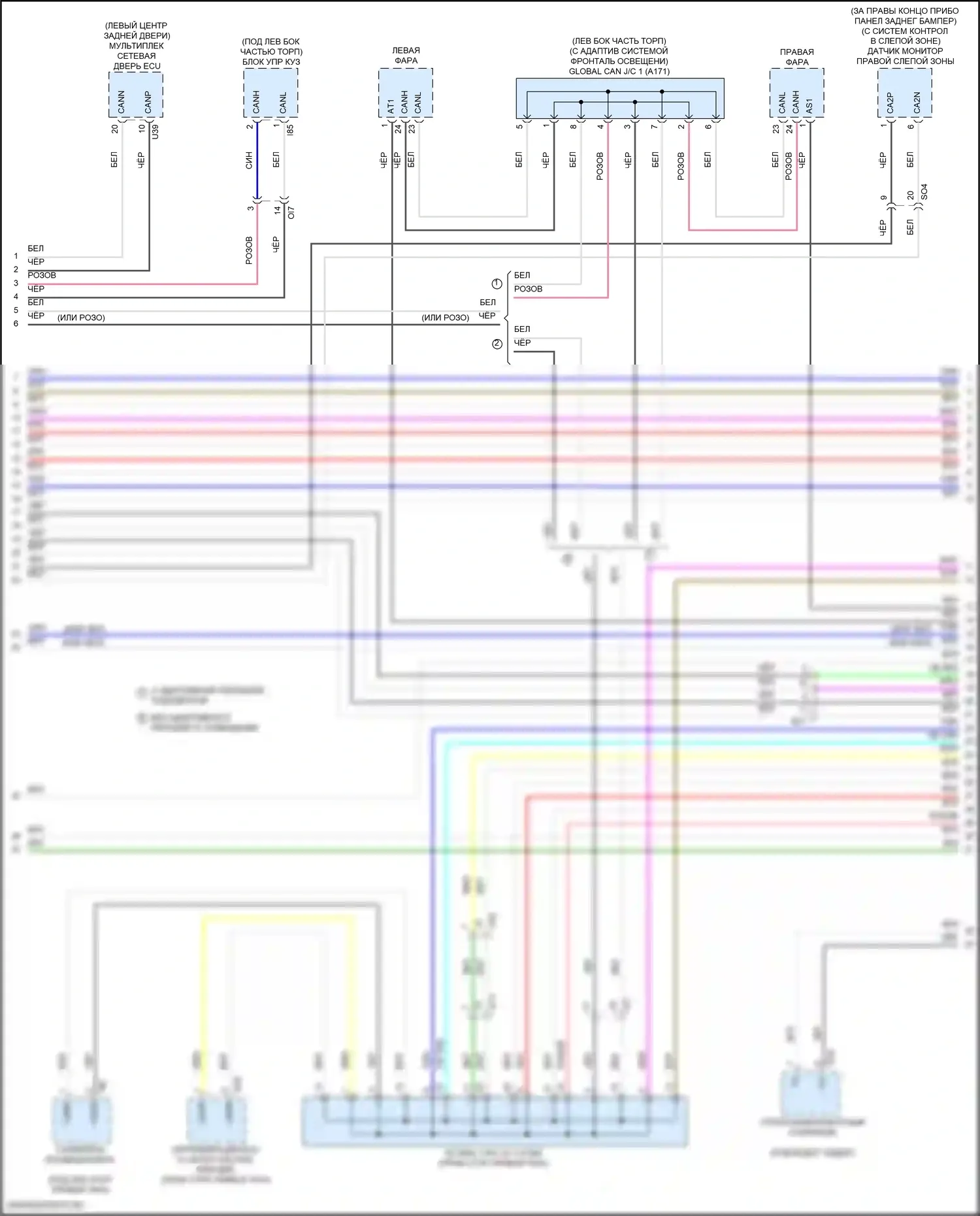 Corolla Cross Toyota I (2020-2024): Can шина электросхема (3 из 5) 