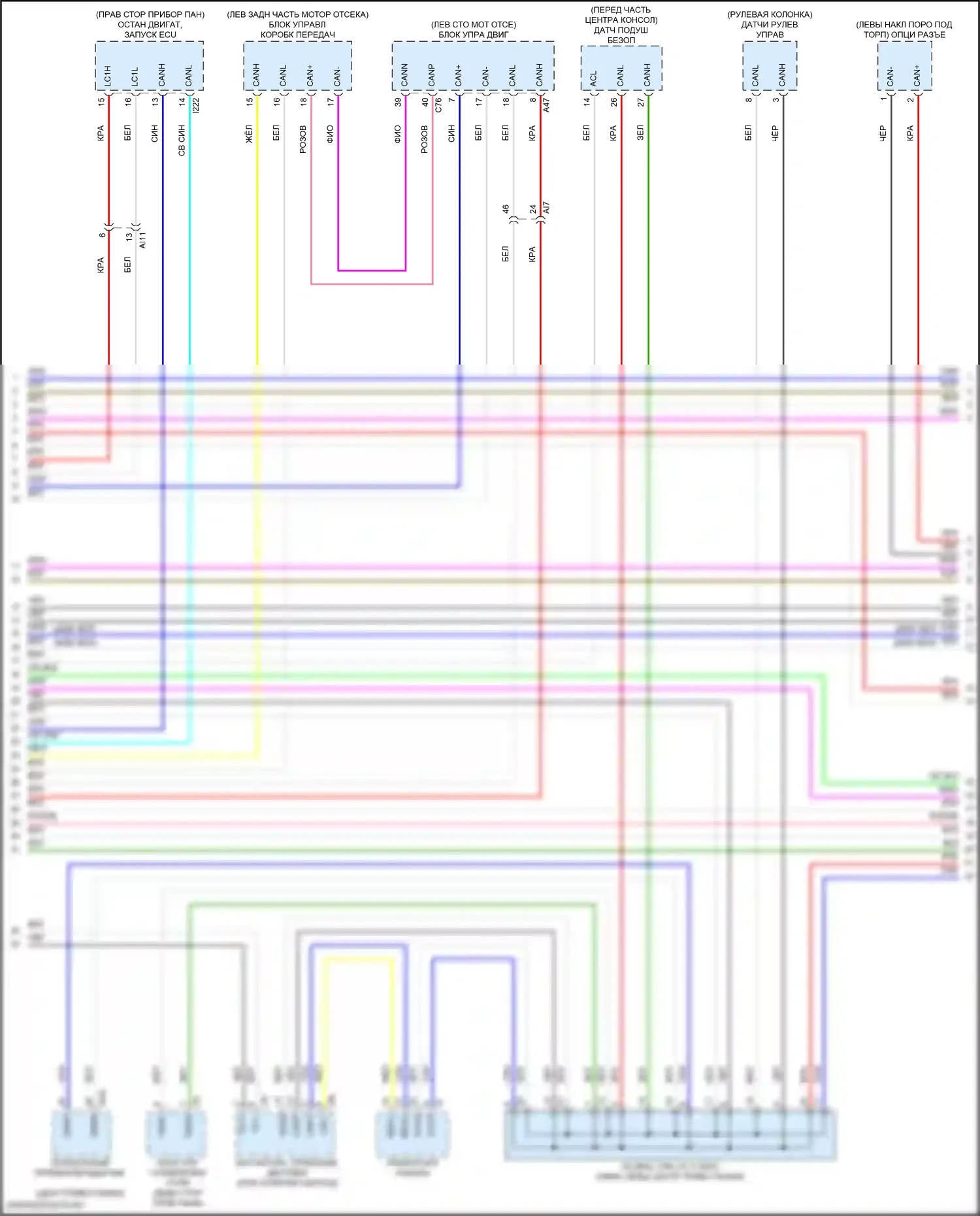 Corolla Cross Toyota I (2020-2024): Can шина электросхема (4 из 5) 