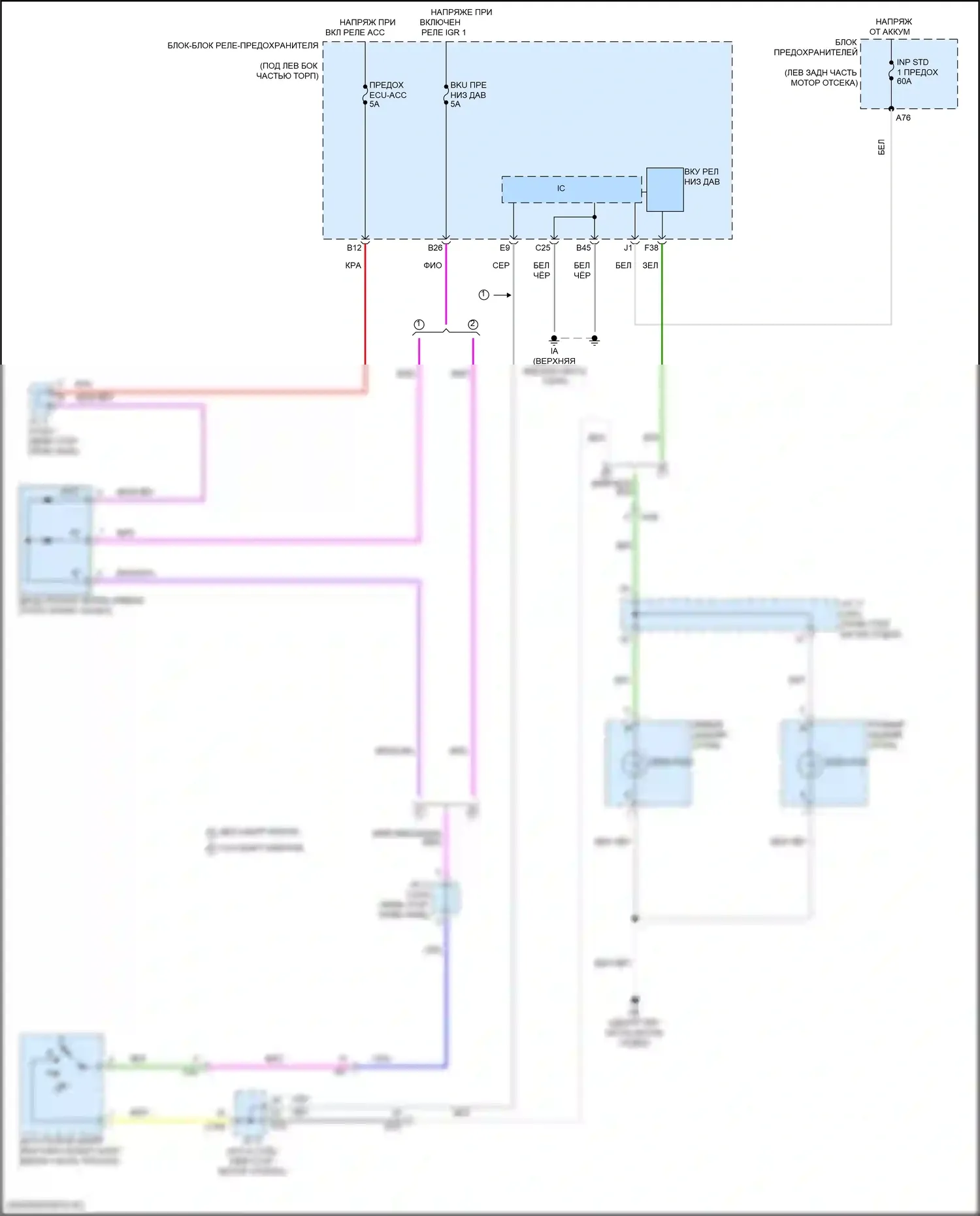 Corolla Cross Toyota I (2020-2024): Электросхема фонарей заднего хода 