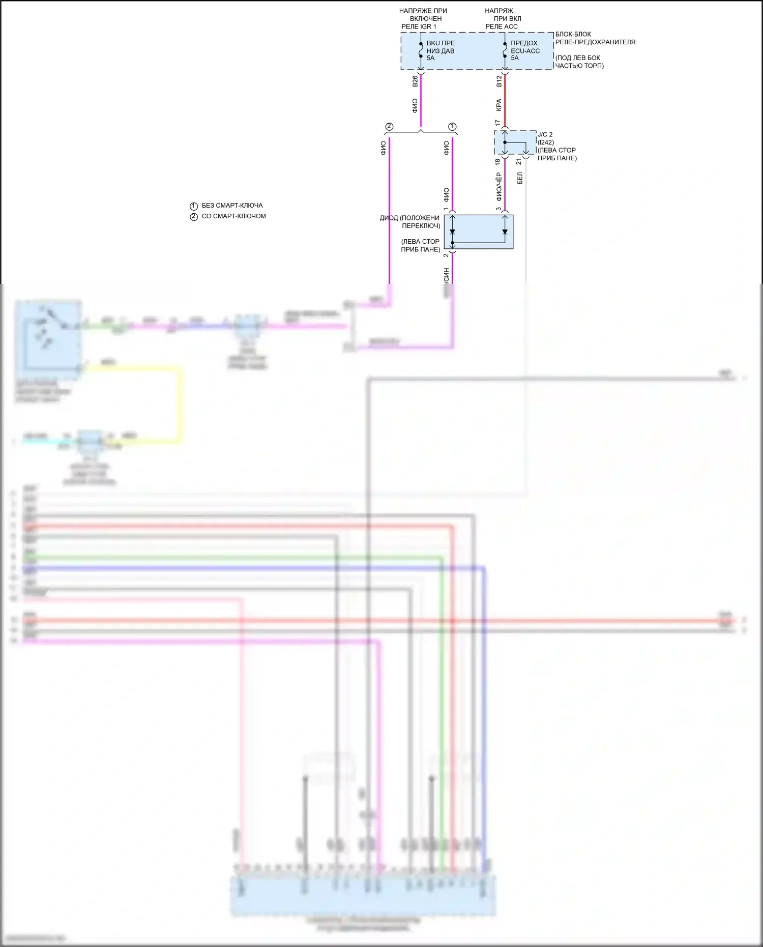Corolla Cross Toyota I (2020-2024): Электросхема магнитолы, с отдельным усилителем (4 из 5) 