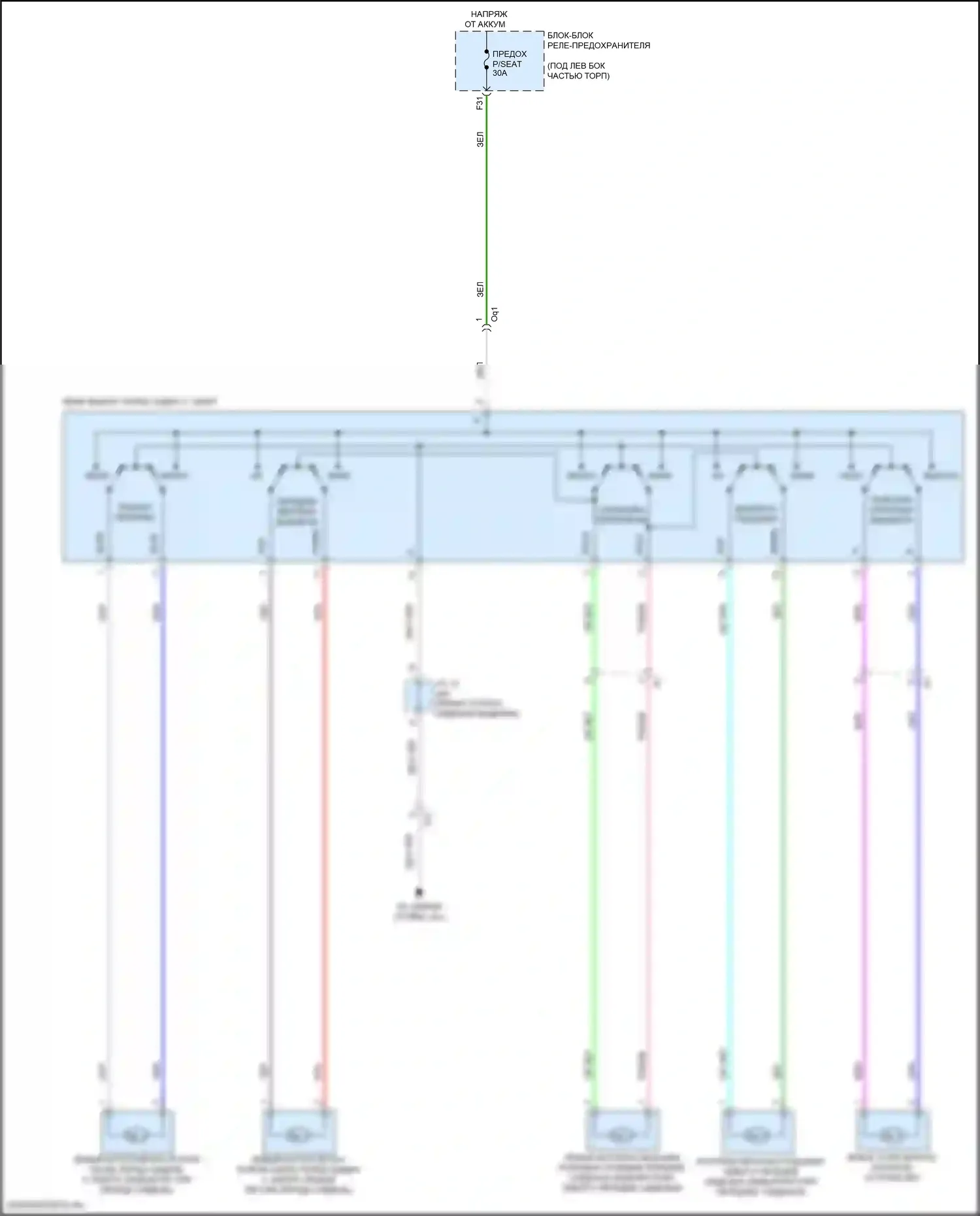 Corolla Cross Toyota I (2020-2024): Электросхема сидений 