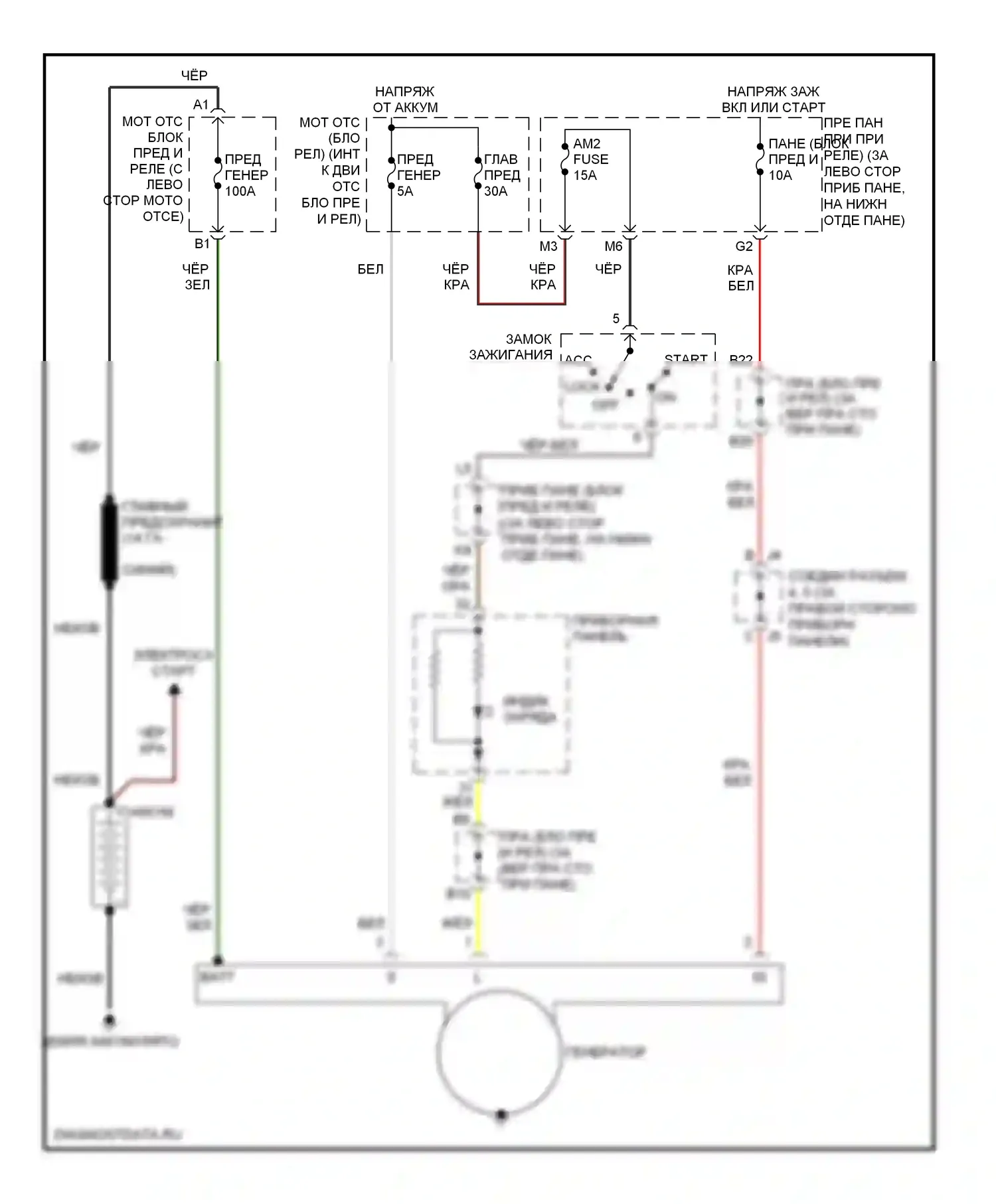 Corolla Toyota IX рестайлинг (2003-2007): Электросхема генератора 