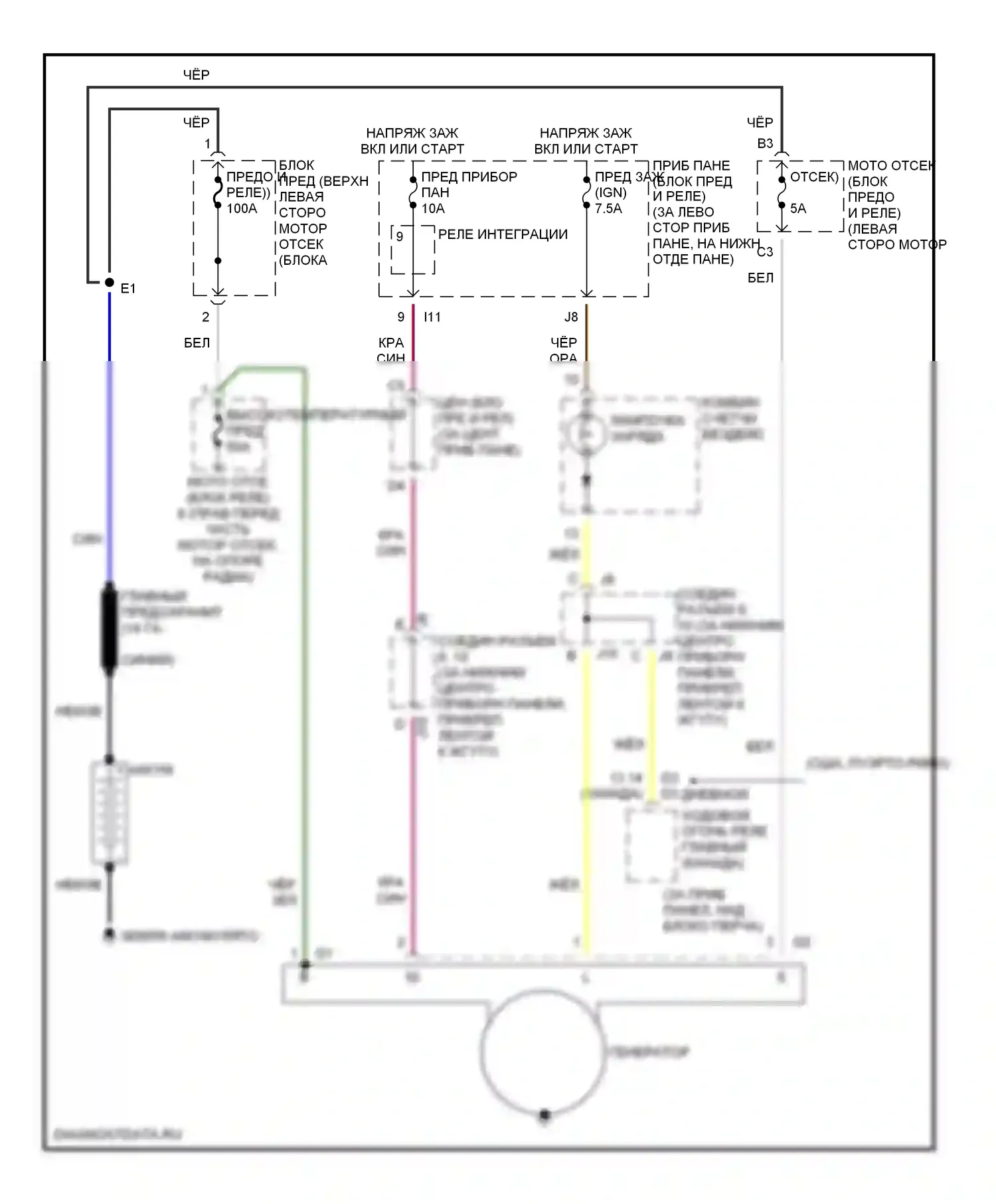 Corolla Toyota IX (2000-2004): Электросхема генератора 