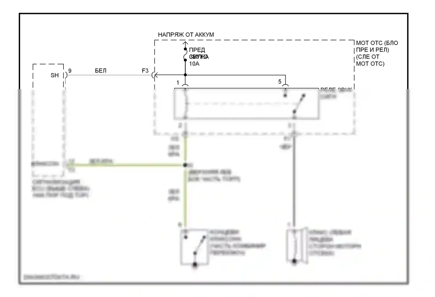 Corolla Toyota VII (1991-2002): Электросхема клаксона 