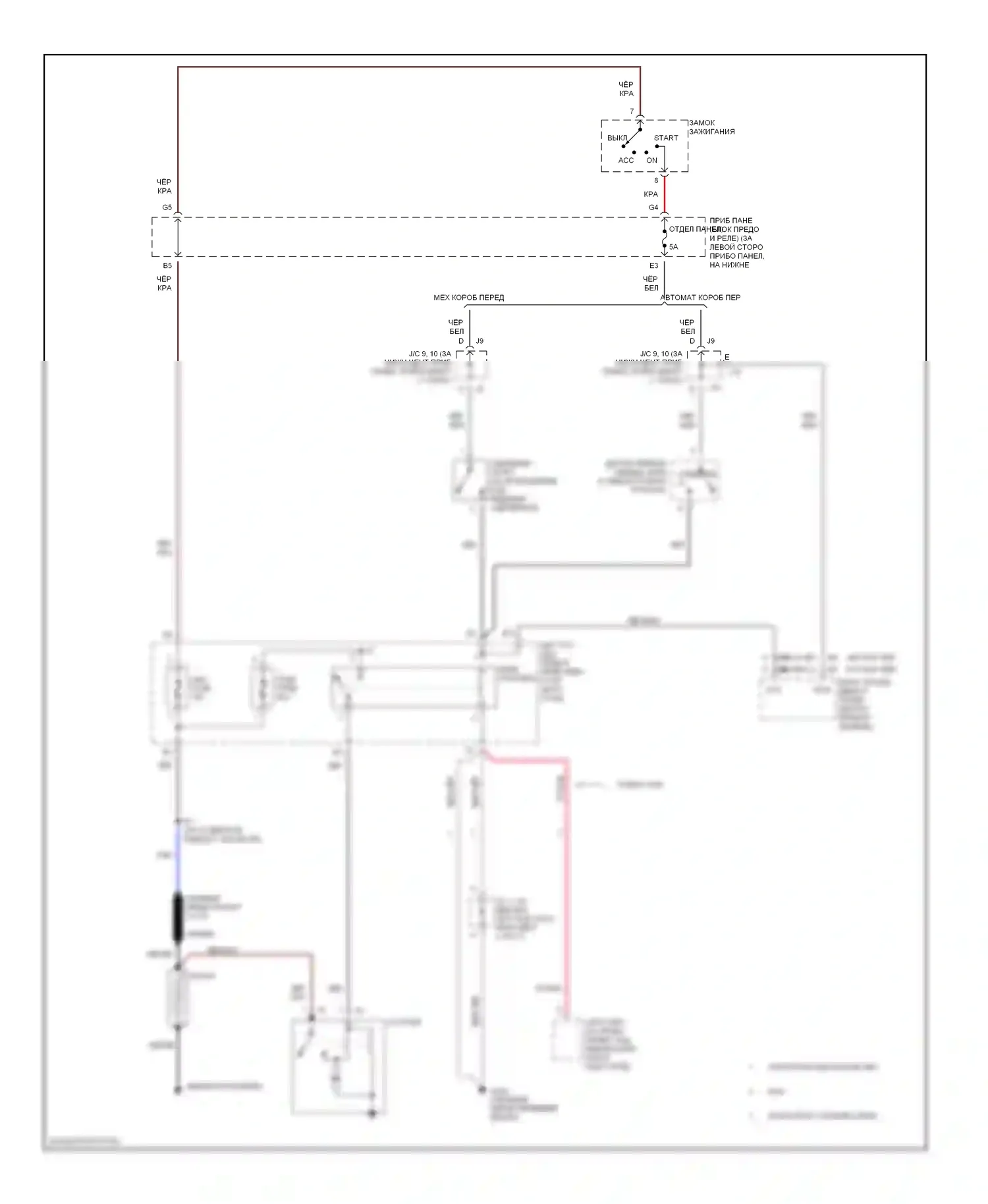 Corolla Toyota VIII рестайлинг (1997-2002): Электросхема стартера 