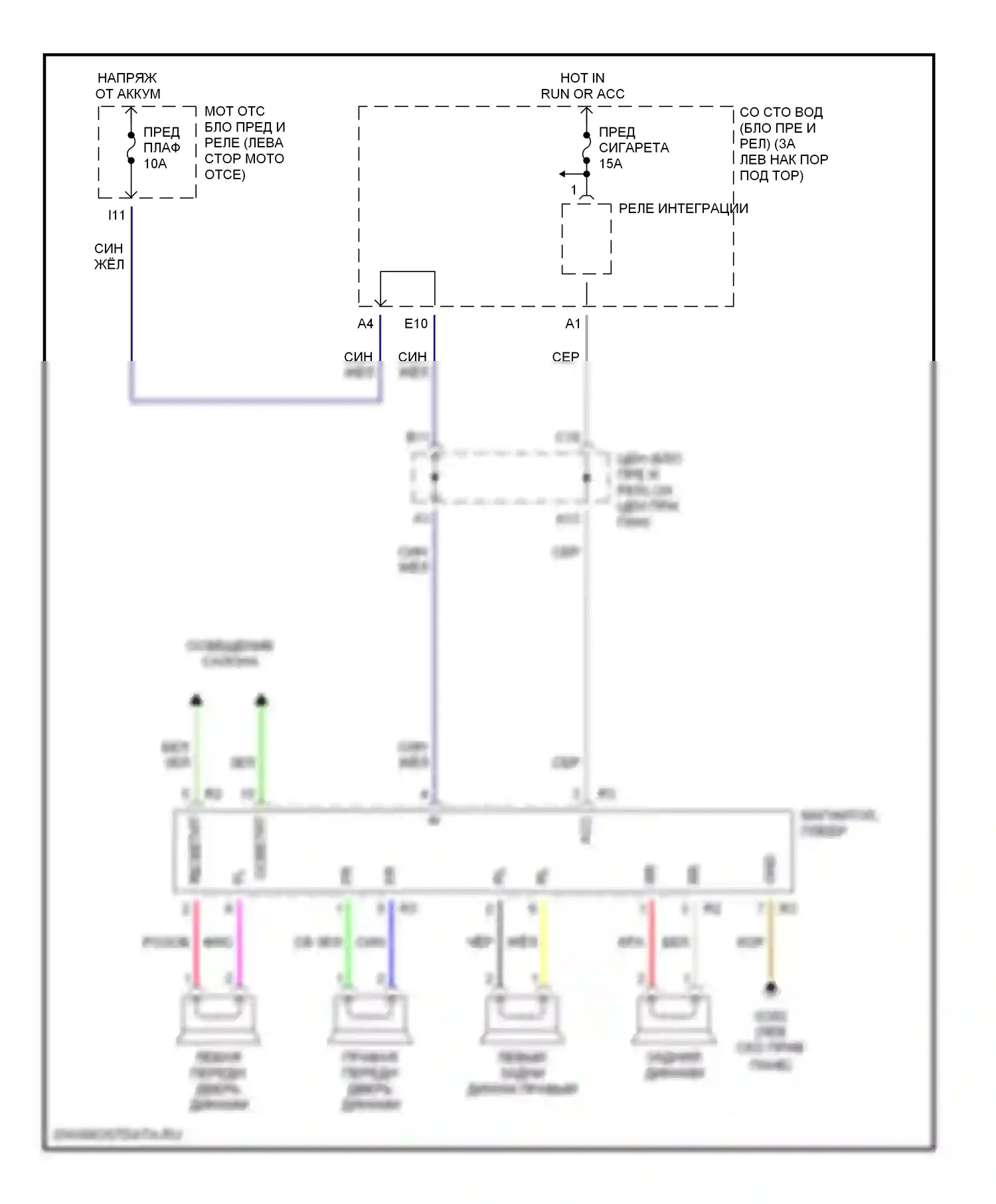 Corolla Toyota VIII (1995-2000): Магнитола электросхем 