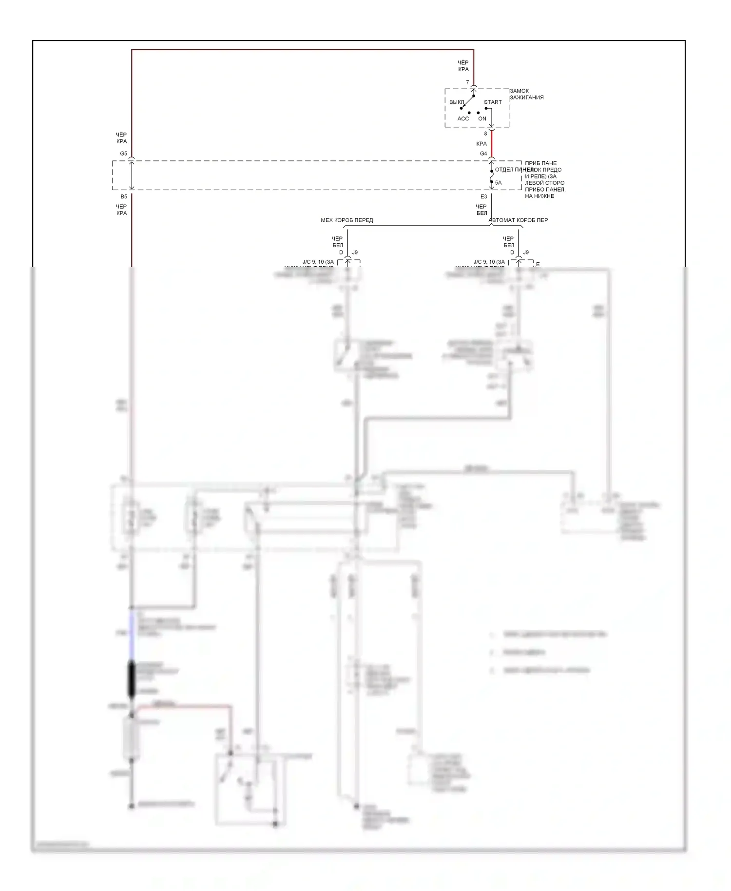 Corolla Toyota VIII (1995-2000): Электросхема стартера 