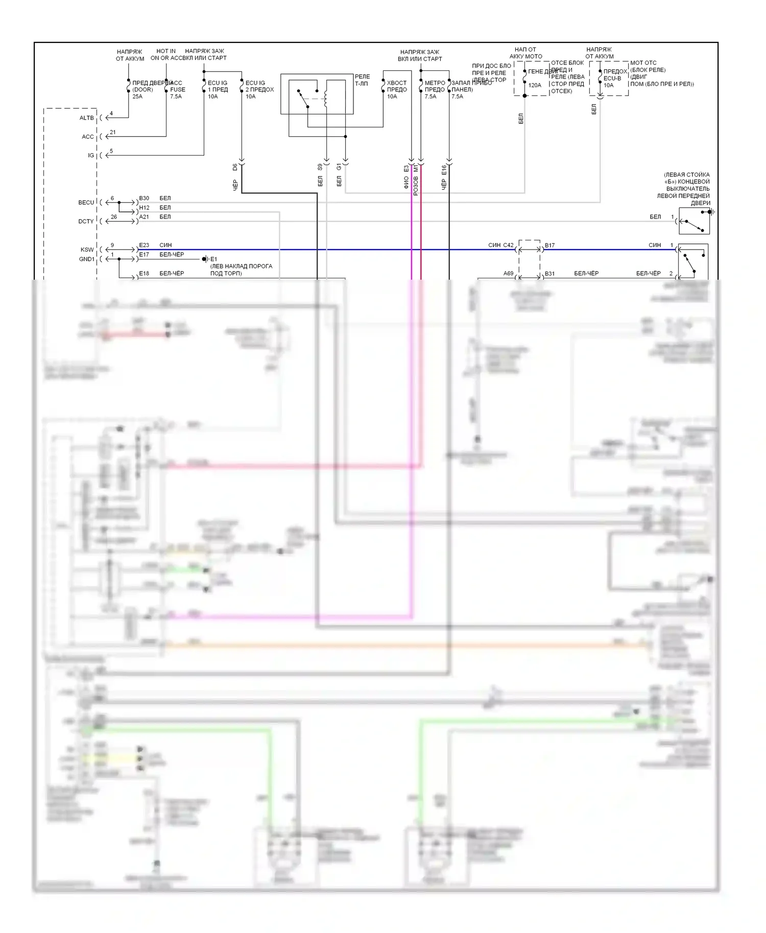 Corolla Toyota X рестайлинг (2010-2013): Электросхема звонка, tmc made 