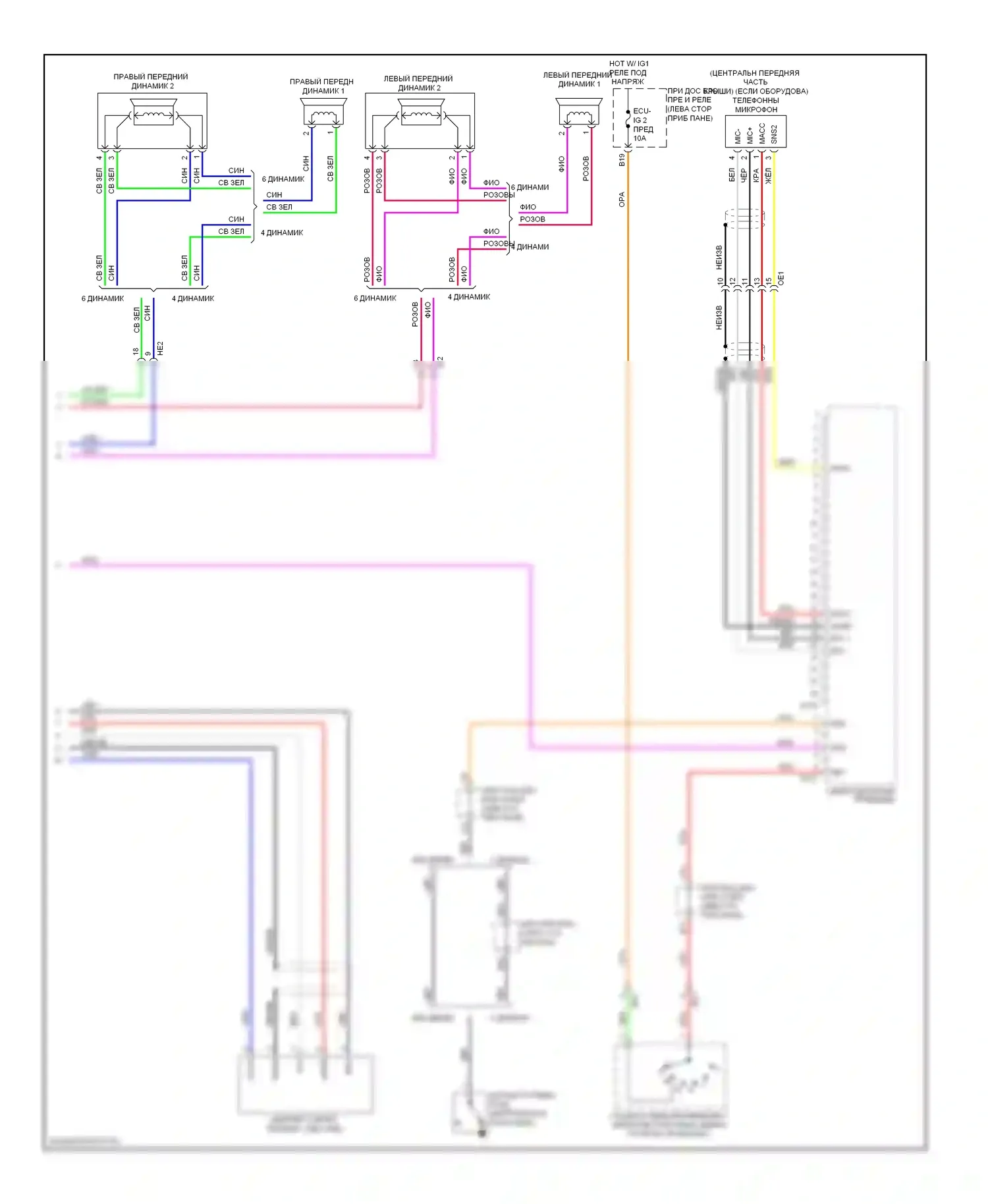 Corolla Toyota X рестайлинг (2010-2013): Электросхема навигации 