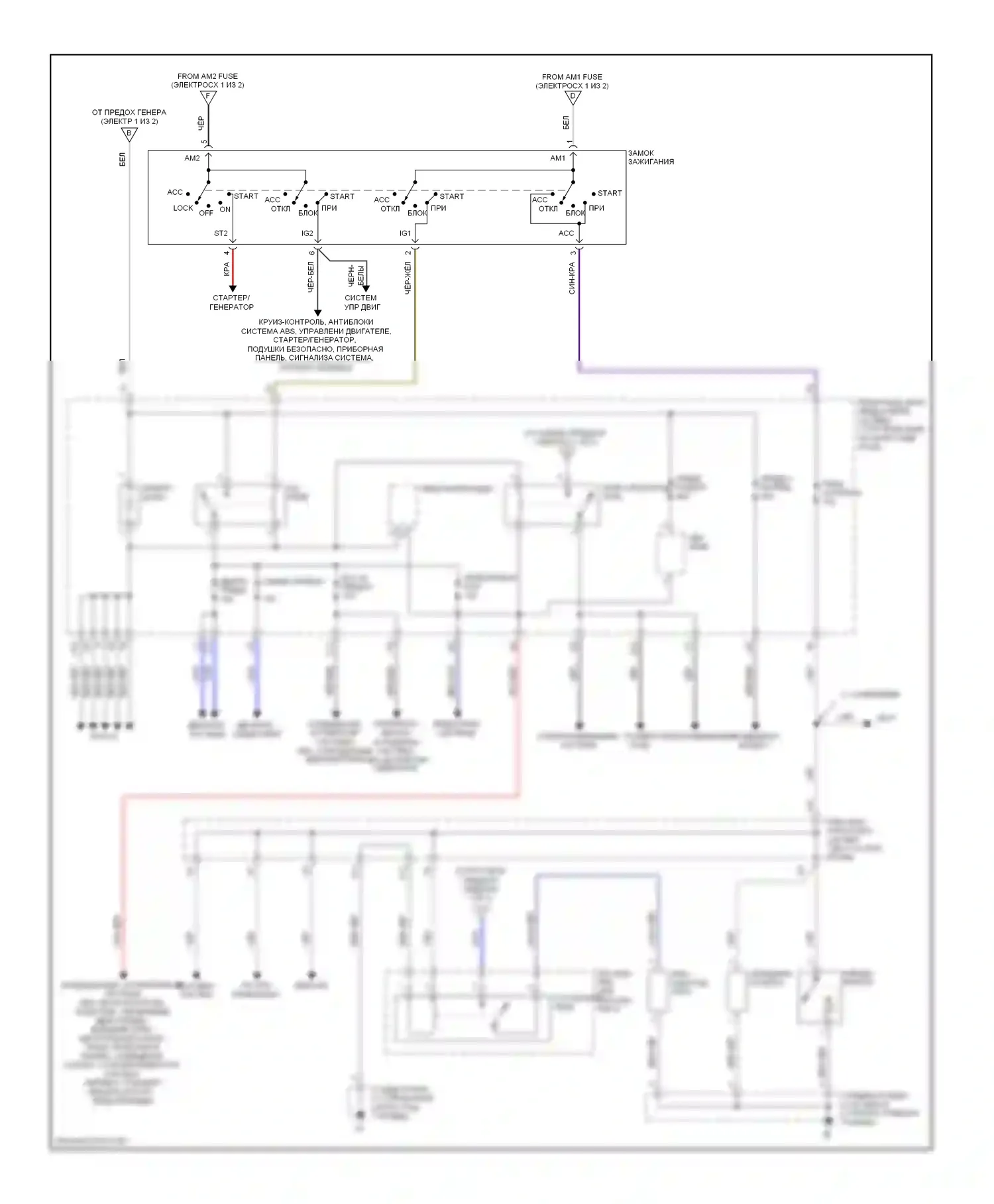 Corolla Toyota X (2006-2010): Электросхема блока предохранителей реле (2 из 2) 