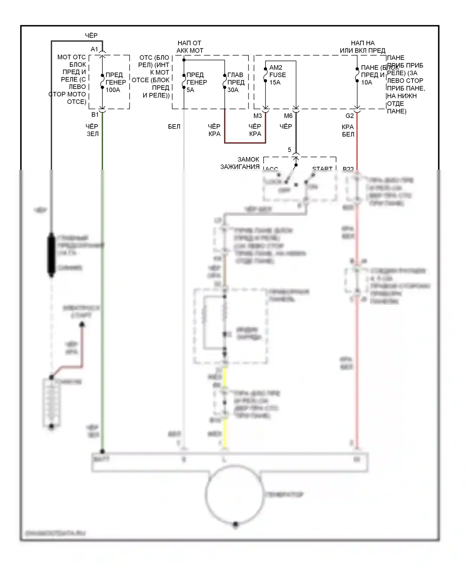 Corolla Toyota X (2006-2010): Электросхема генератора 