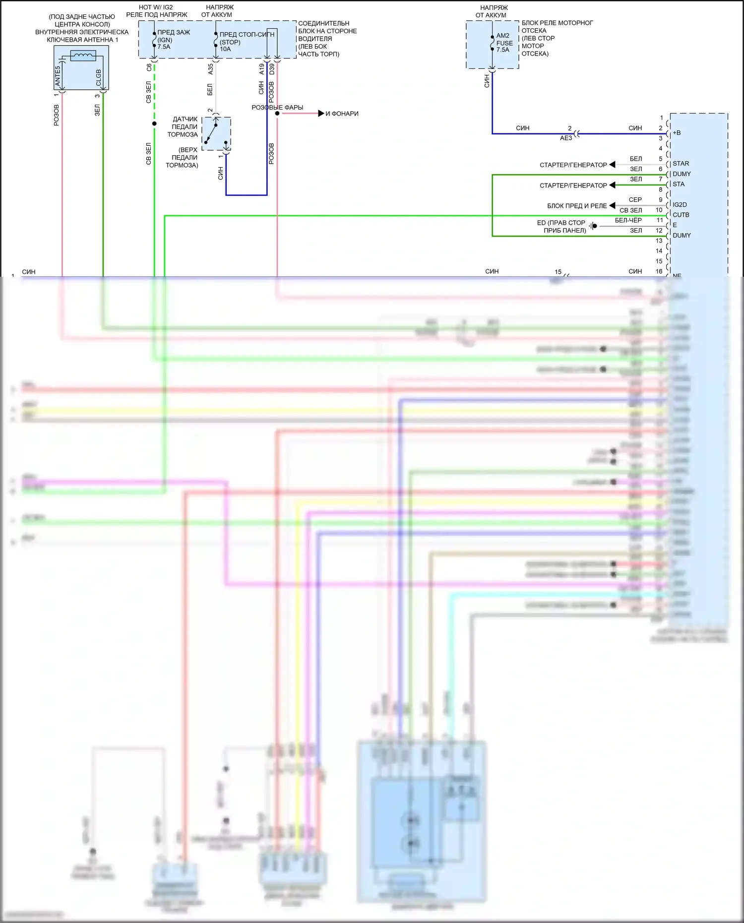 Corolla Toyota XI рестайлинг (2015-2019): Электросхема с защитой от взлома, с системой интеллектуальных ключей (5 из 5) 