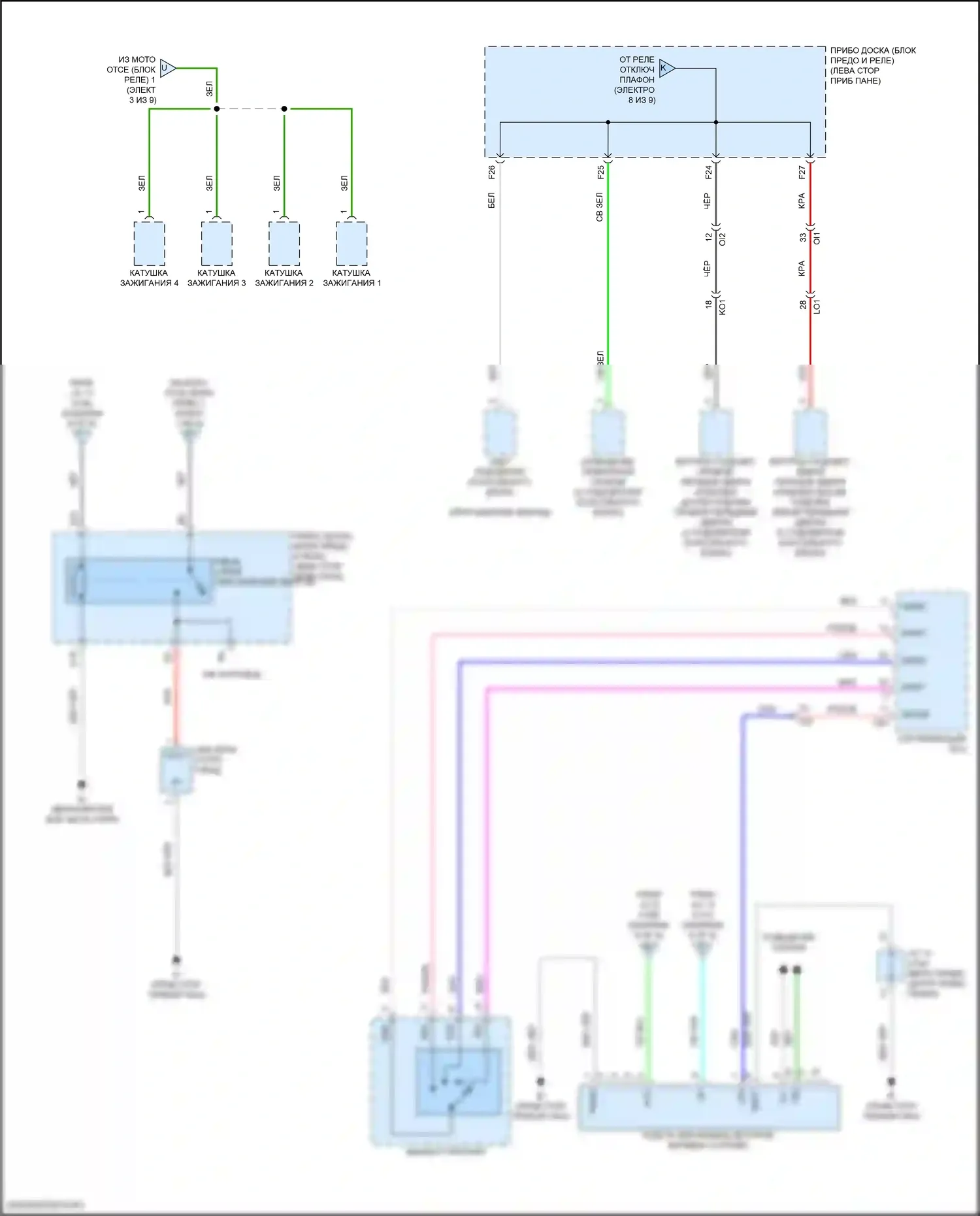Corolla Toyota XII (2018-2024): Электросхема блока предохранителей реле, гибрид седана (9 из 9) 