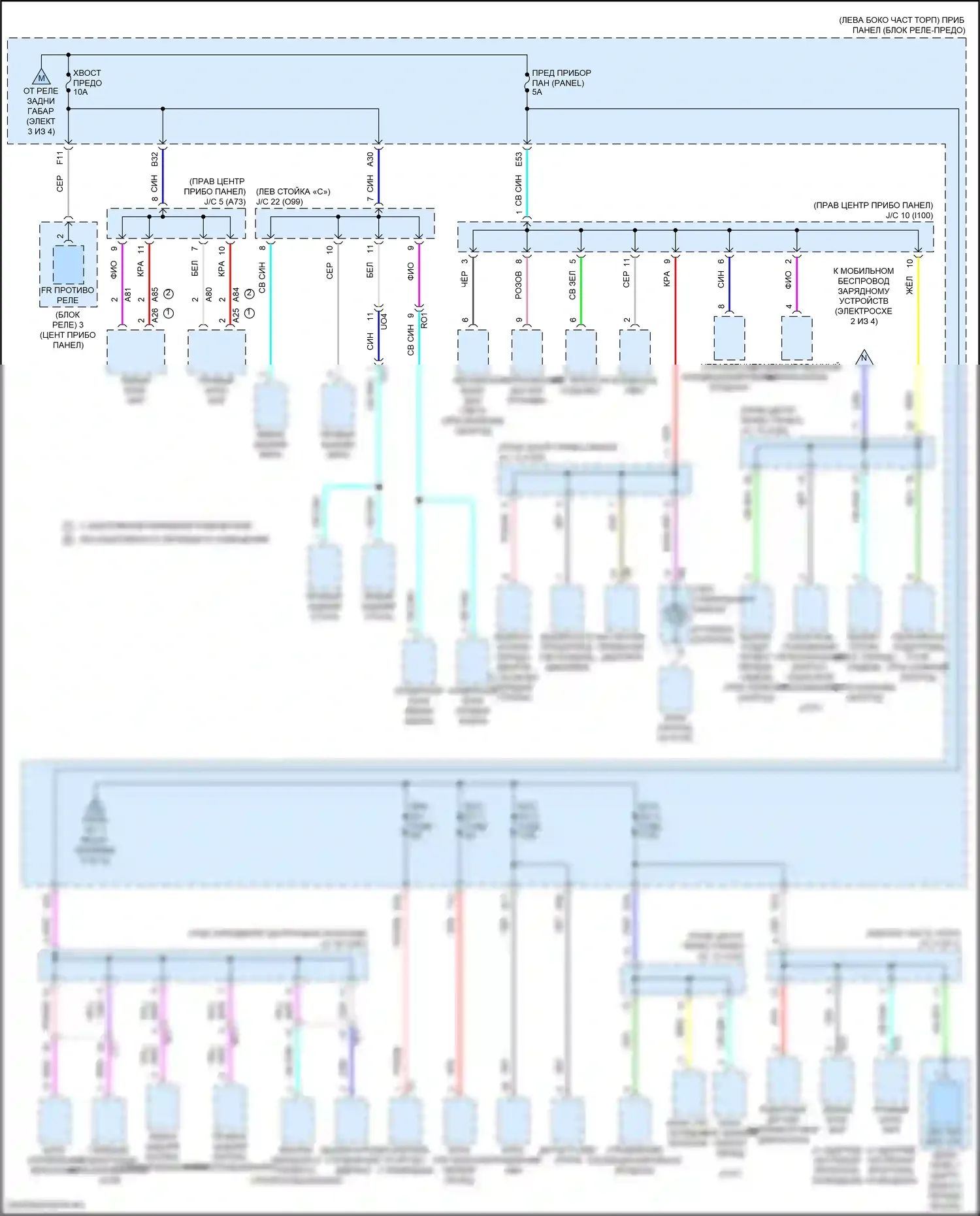 Corolla Toyota XII (2018-2024): Электросхема блока предохранителей реле, хэтчбек (4 из 4) 
