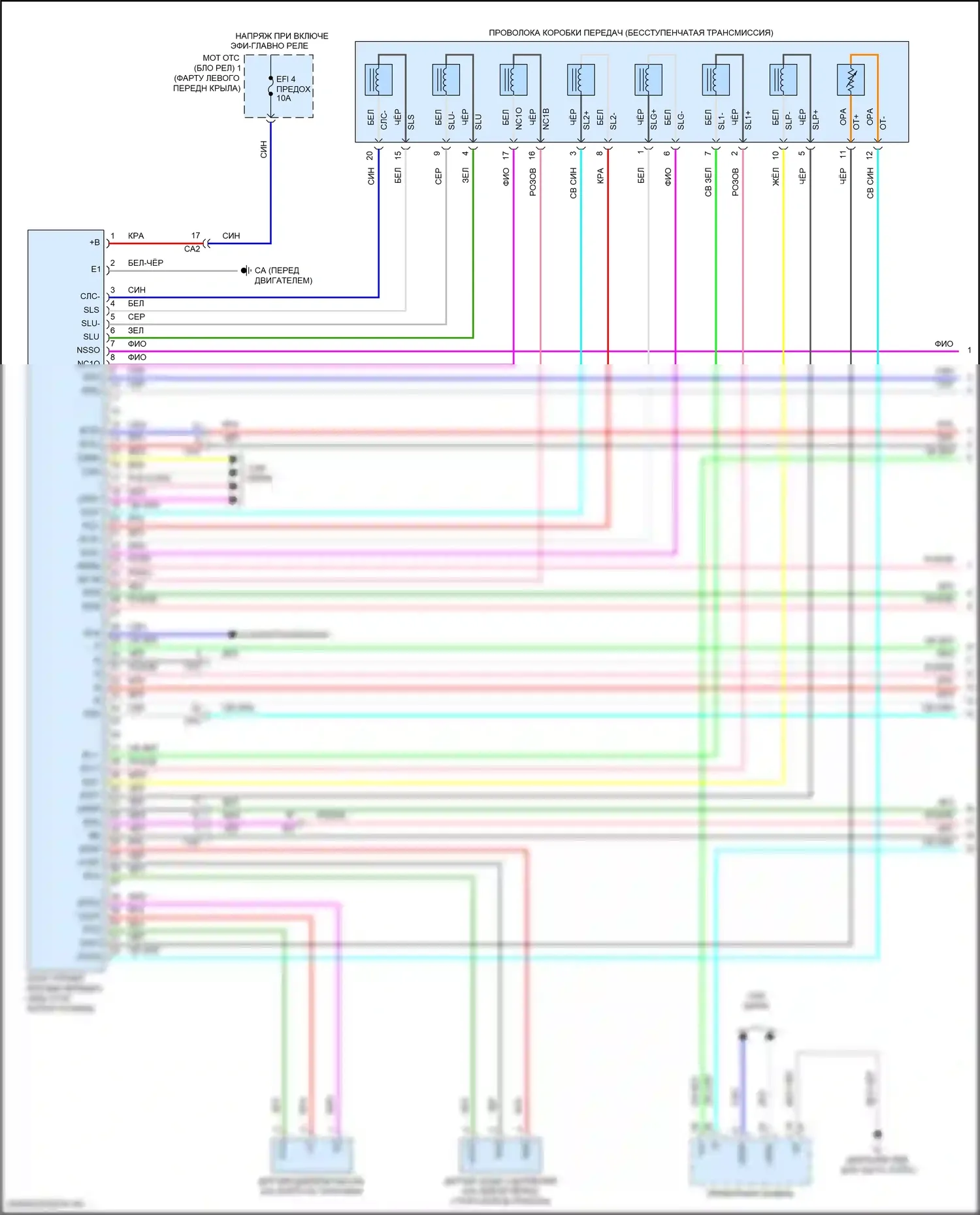 Corolla Toyota XII (2018-2024): 2.0л, электросхема коробки передач, седан (1 из 3) 